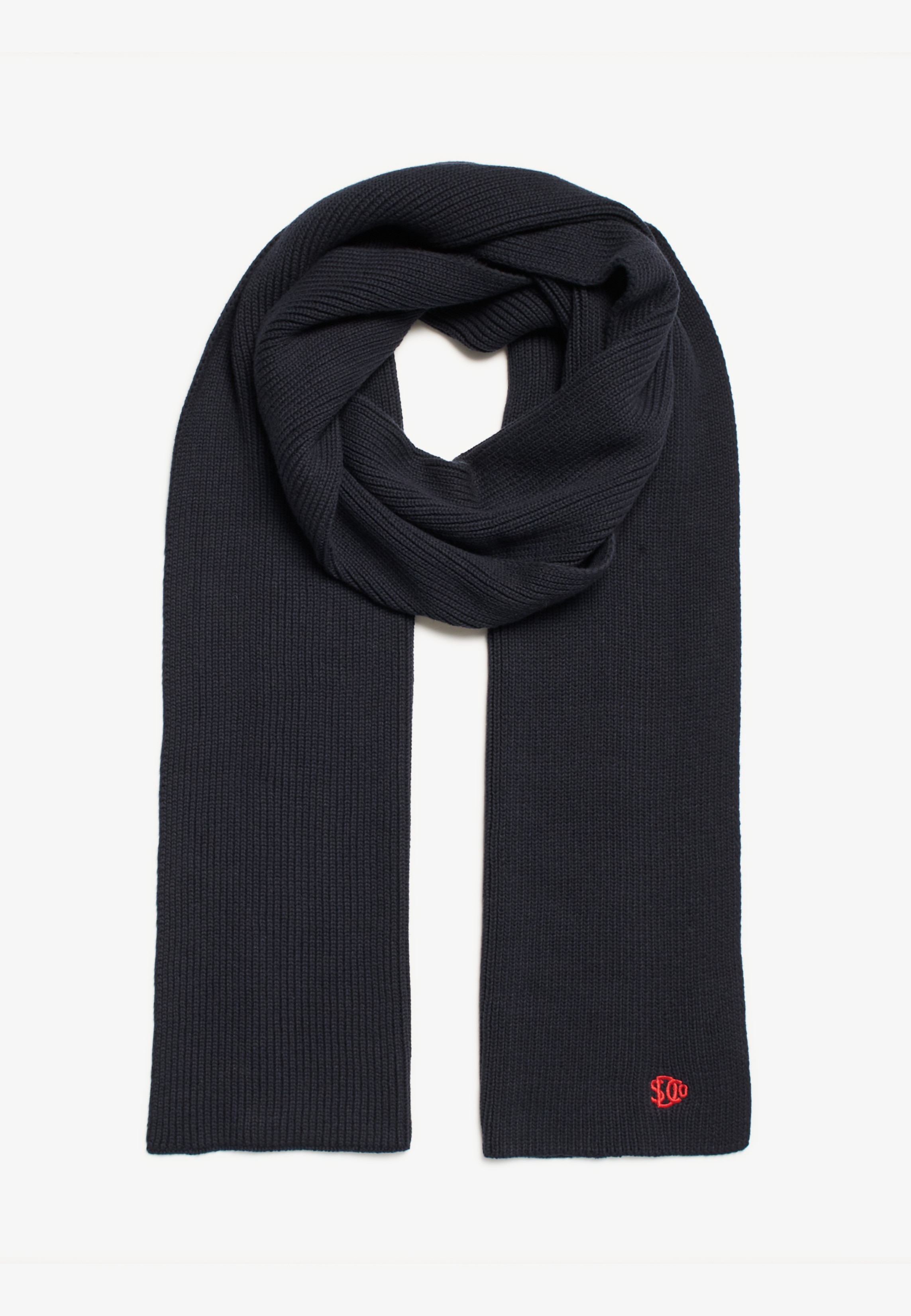 Bufanda de punto SD Logo de hombre - Superdry - Azul marino Azul marino-3
