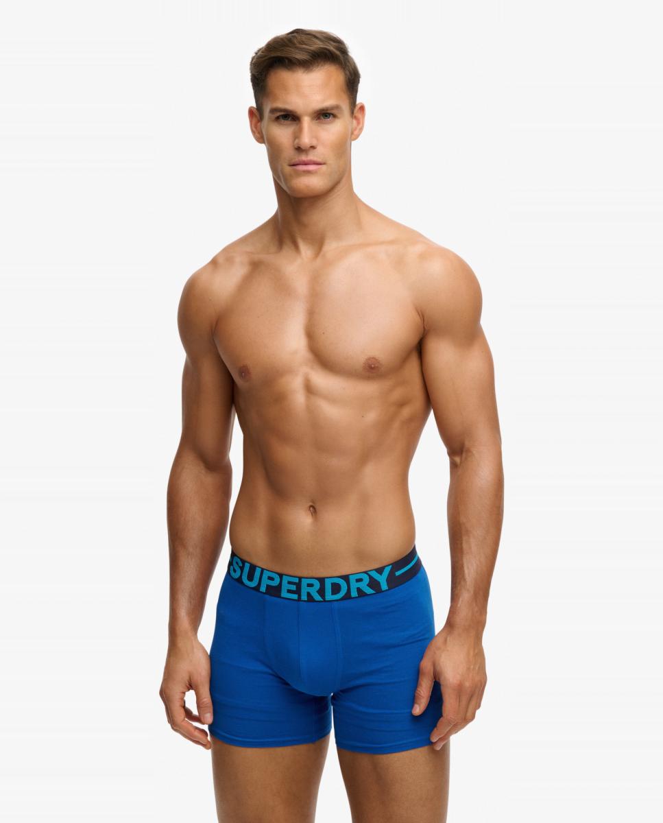 Pack triple de boxers de hombre - Superdry - Azul Azul-1