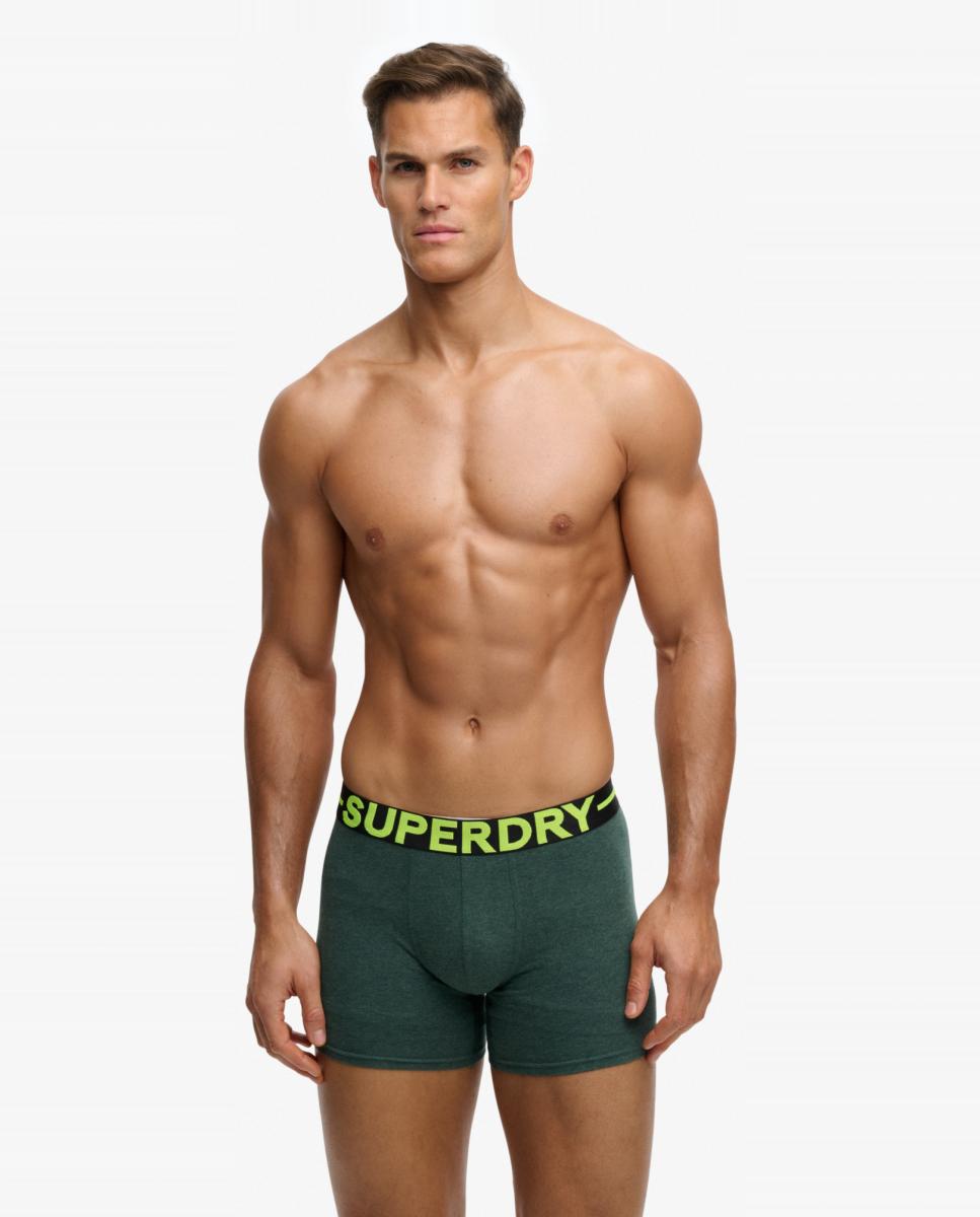 Pack triple de boxers de hombre - Superdry - Verde Verde-1