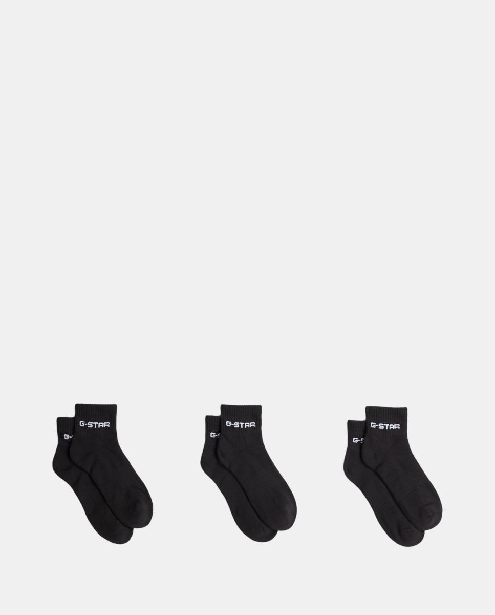 Pack de 3 pares de calcetines de hombre - G-Star - Negro Negro-1