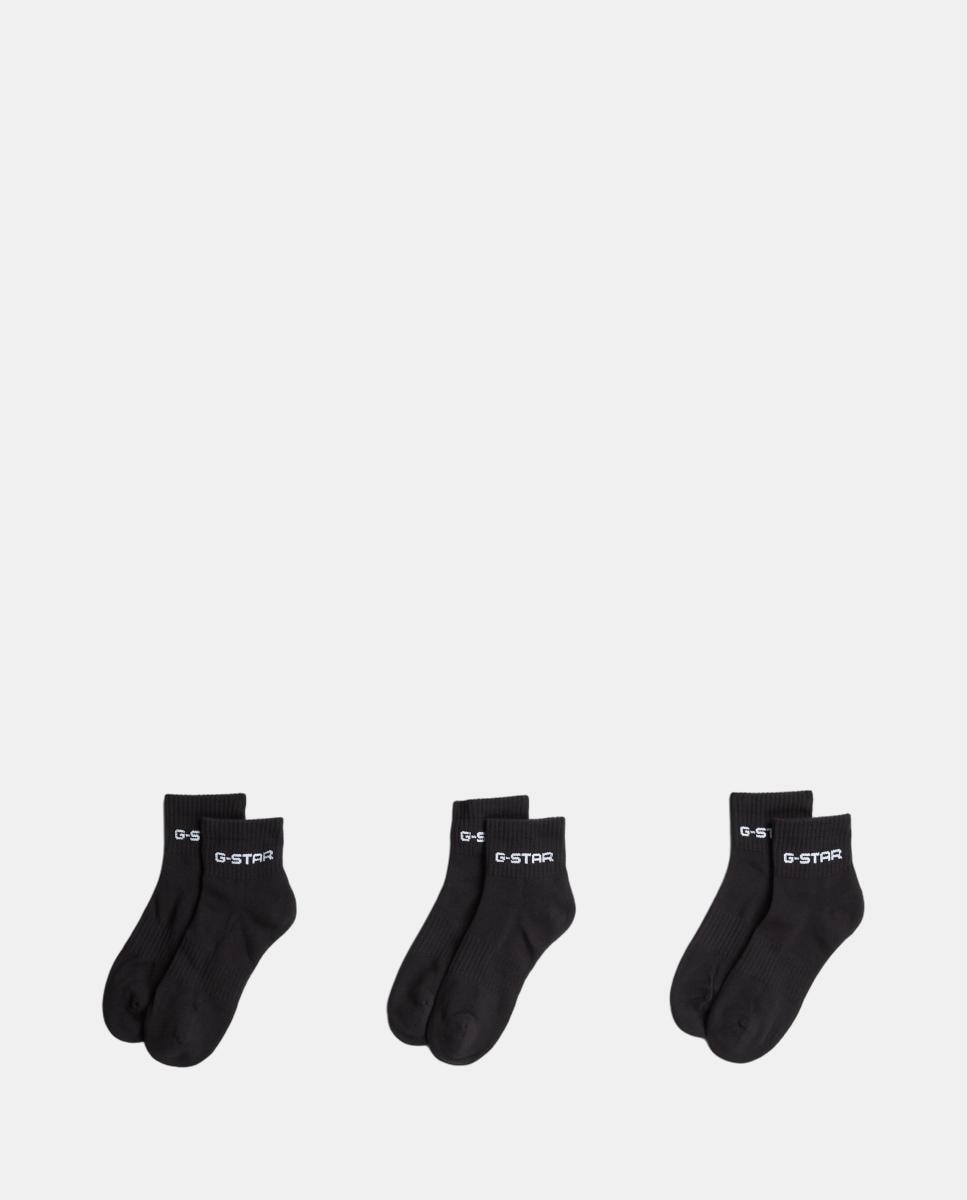 Pack de 3 pares de calcetines de hombre - G-Star - Negro Negro-2