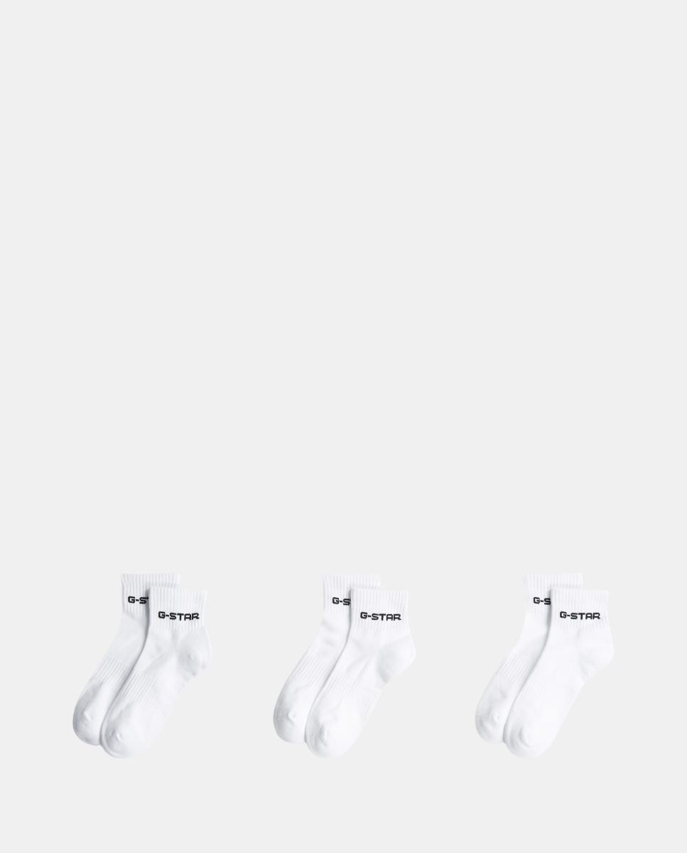 Pack de 3 Pares de Meias Branco-2