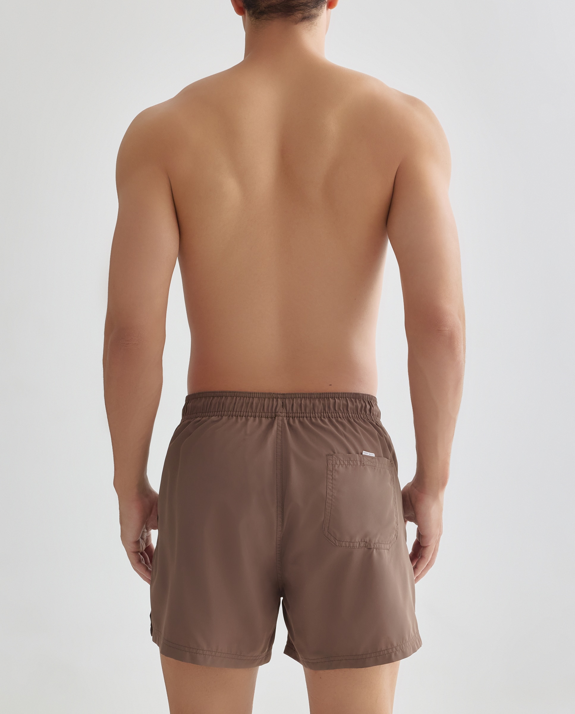 Bañador bermuda liso de hombre - Easy Wear - 580 Musgo Chocolate-2
