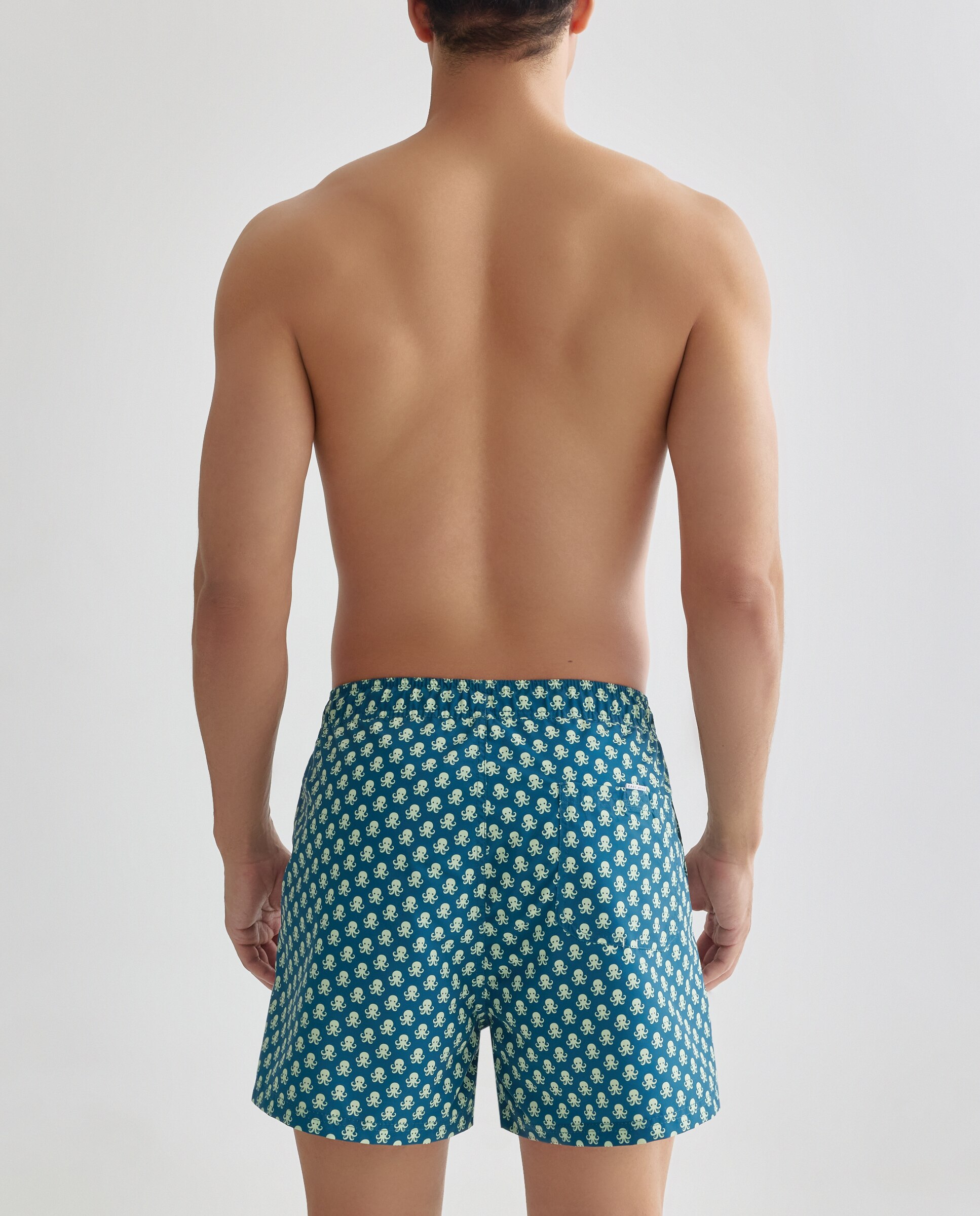 Bañador estampado de hombre - Easy Wear - Azul marino Verde-2