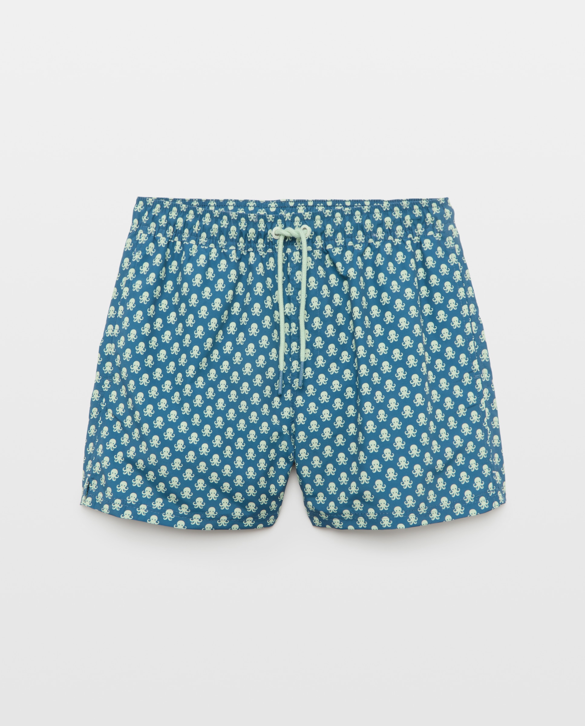 Bañador estampado de hombre - Easy Wear - Azul marino Verde-3