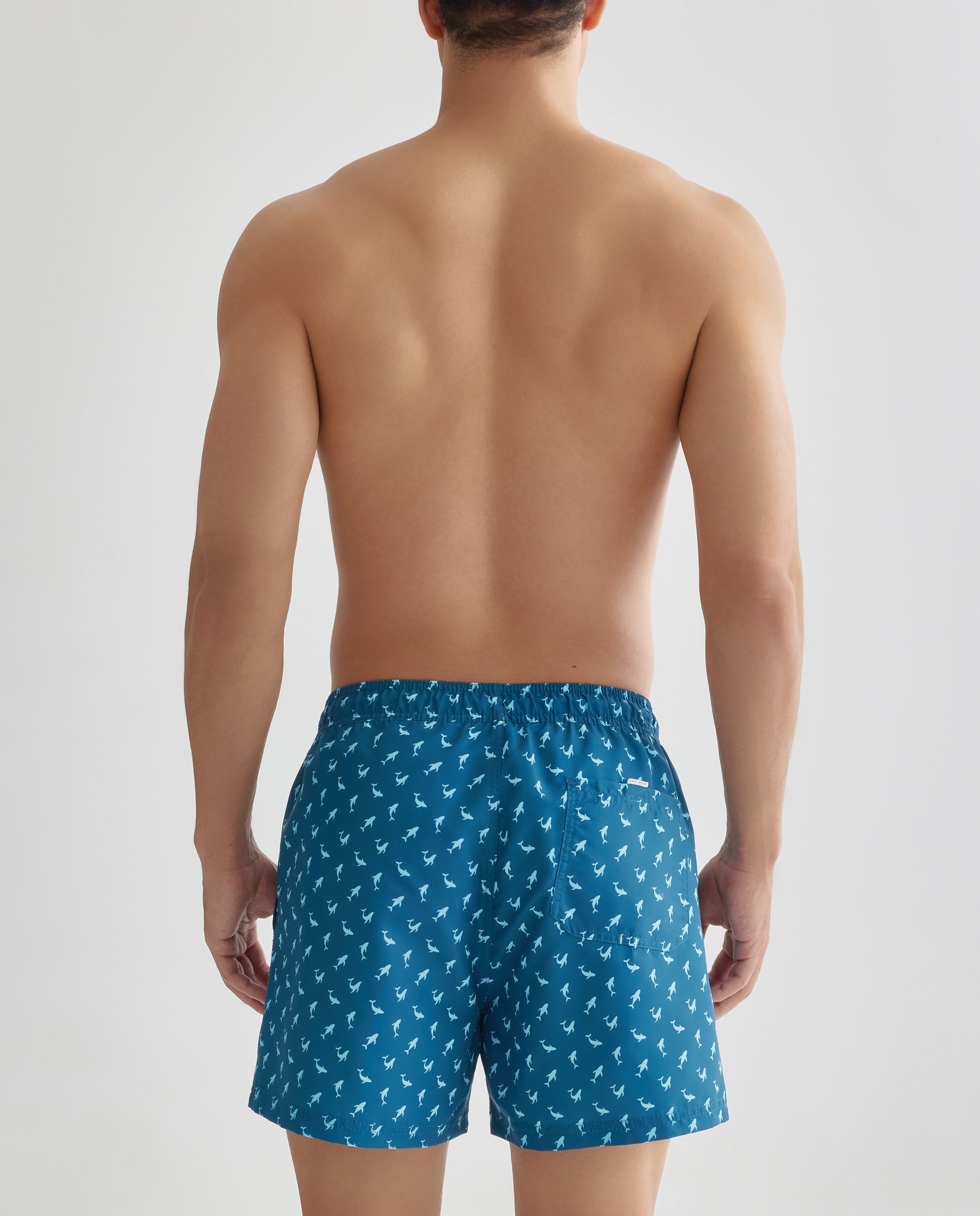 Calções de banho com estampado Azul-marinho-2