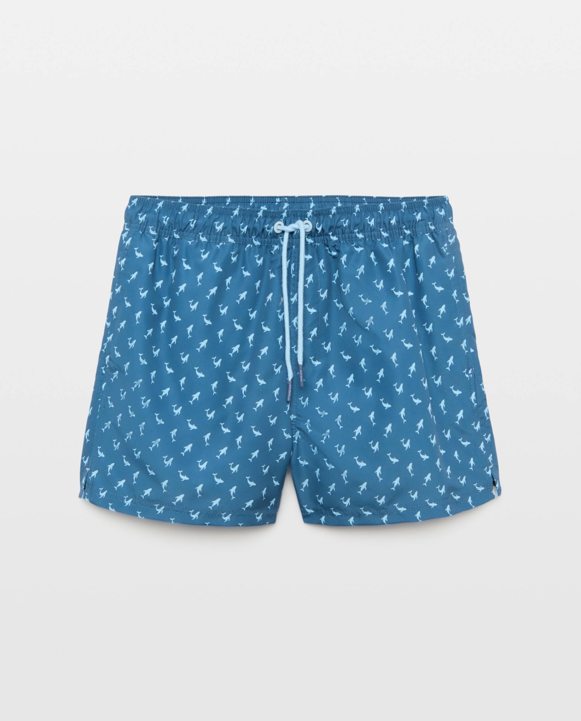 Calções de banho com estampado Azul-marinho-3