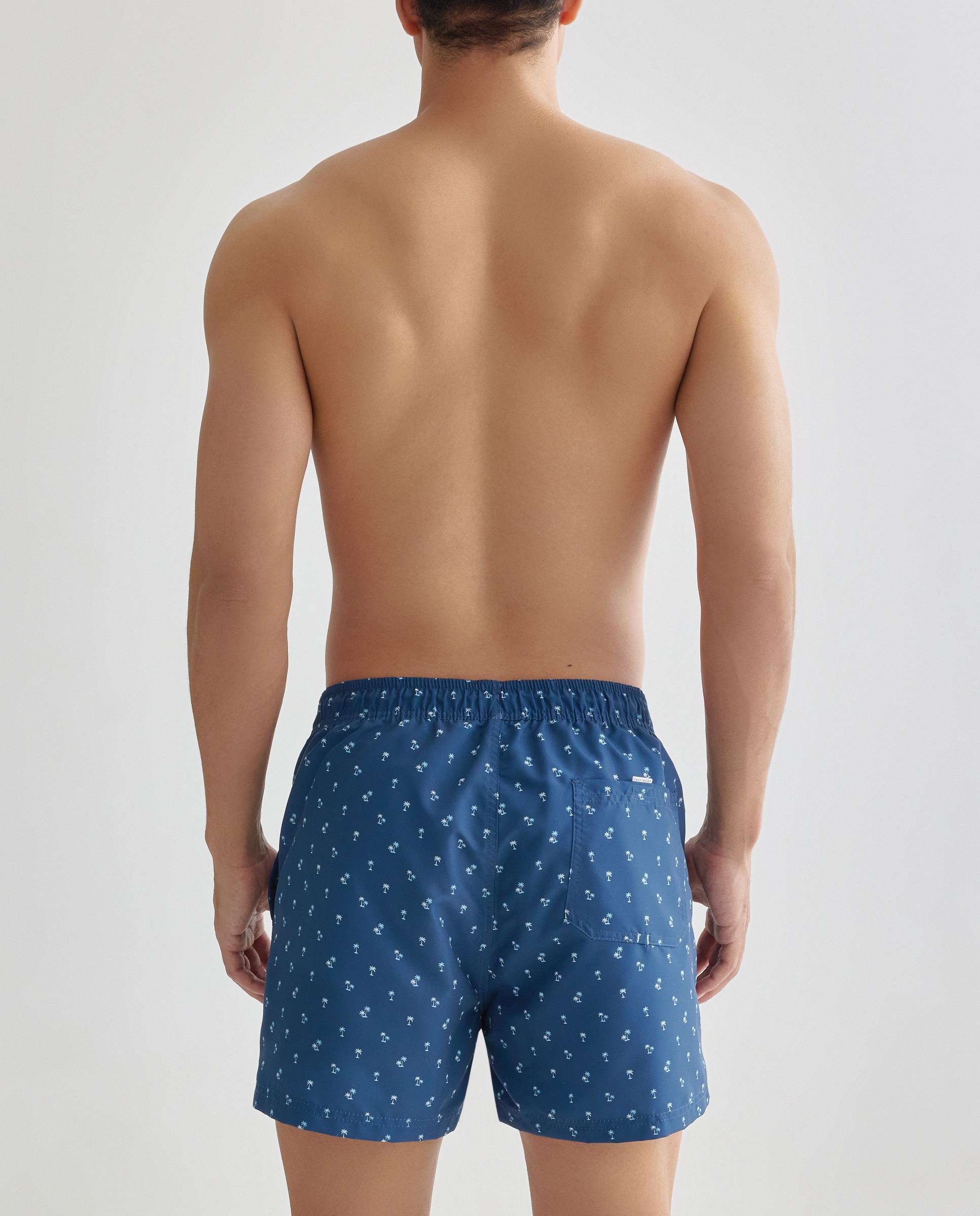 Calções de banho com estampado Azul-marinho-2