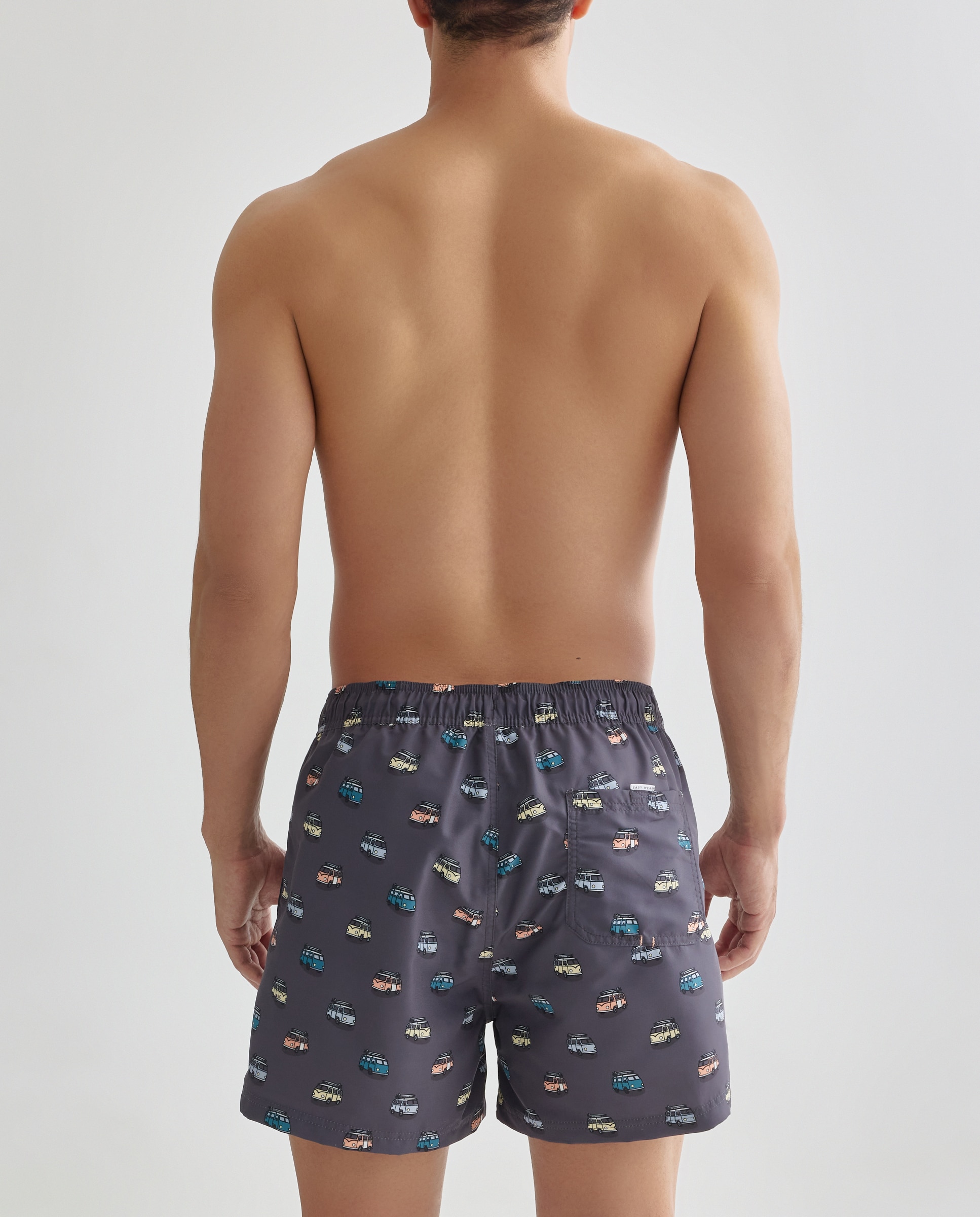 Calções de banho com estampado Azul-marinho-2