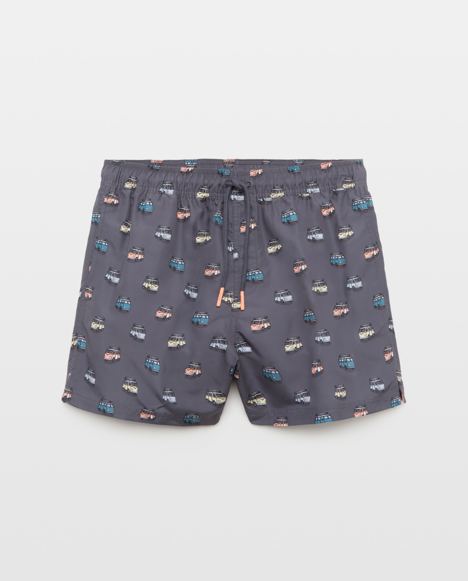Calções de banho com estampado Azul-marinho-3