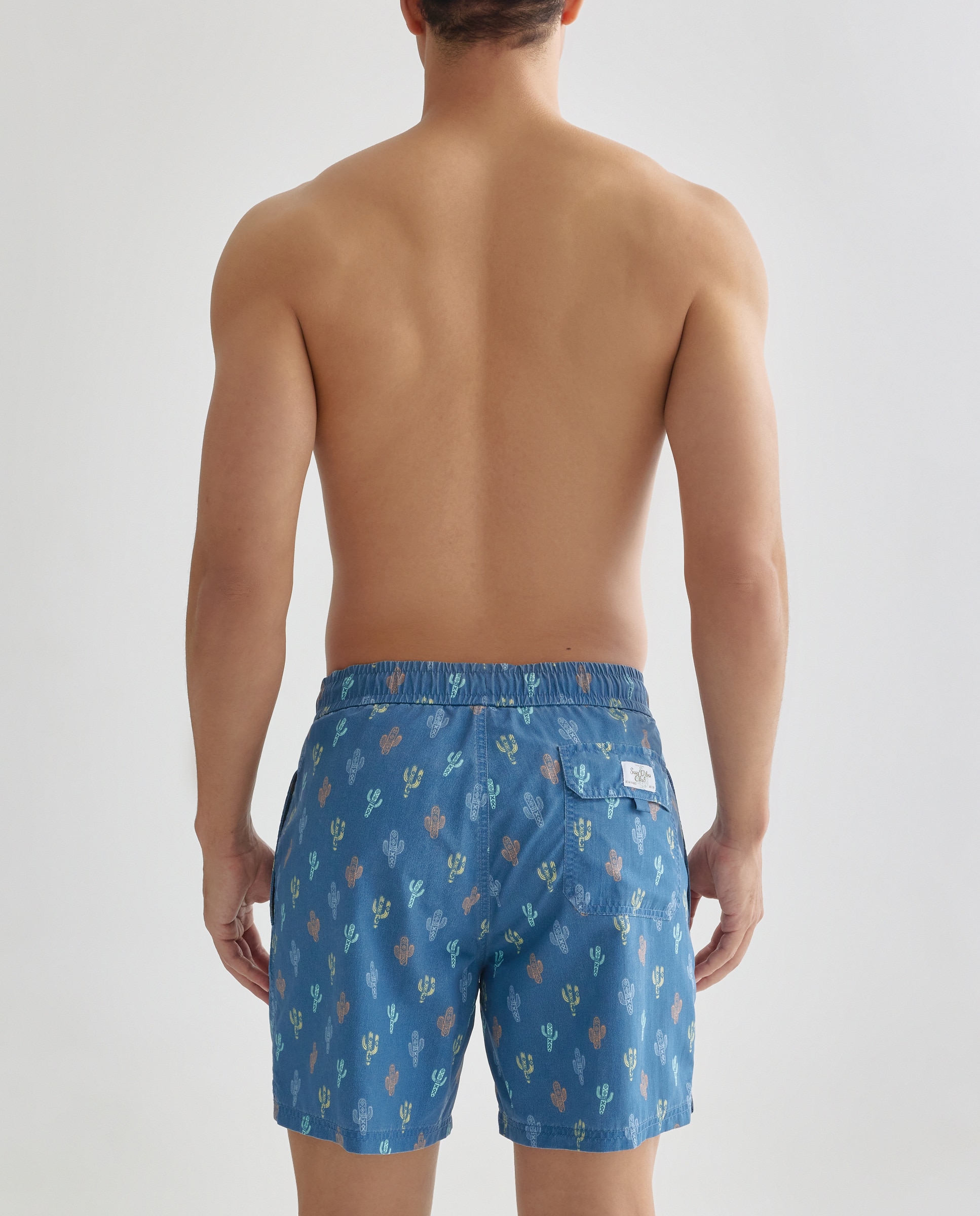 Calções de banho com estampado Azul-marinho-2