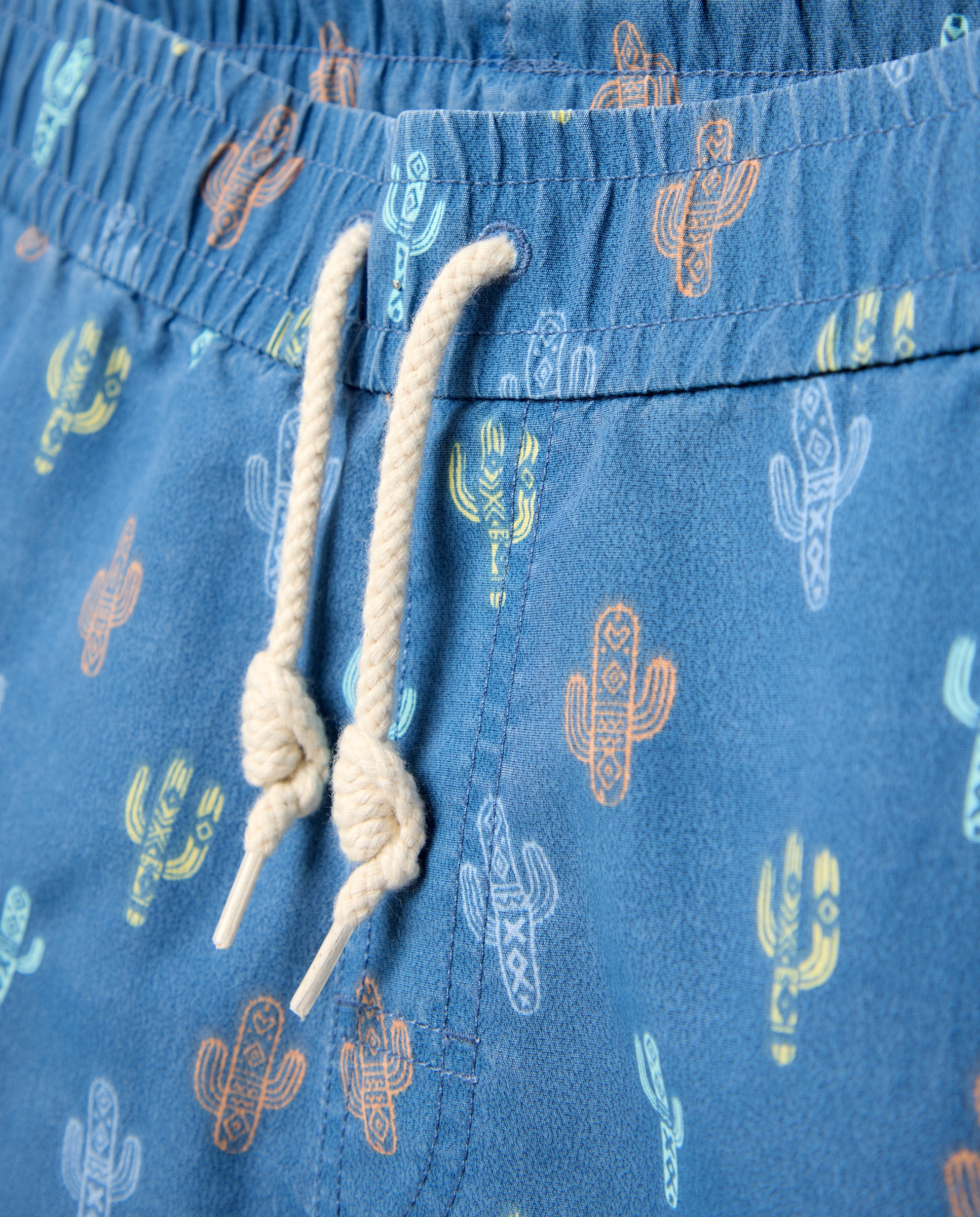Calções de banho com estampado Azul-marinho-4