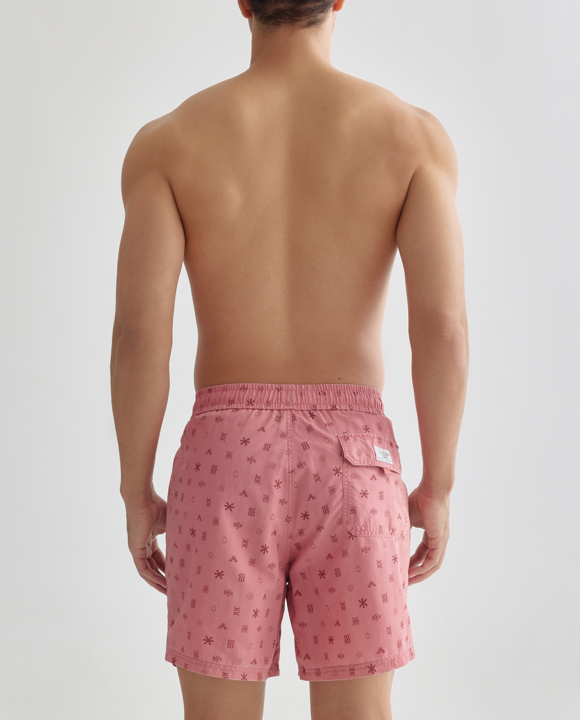 Calções de banho com estampado Rosa-2