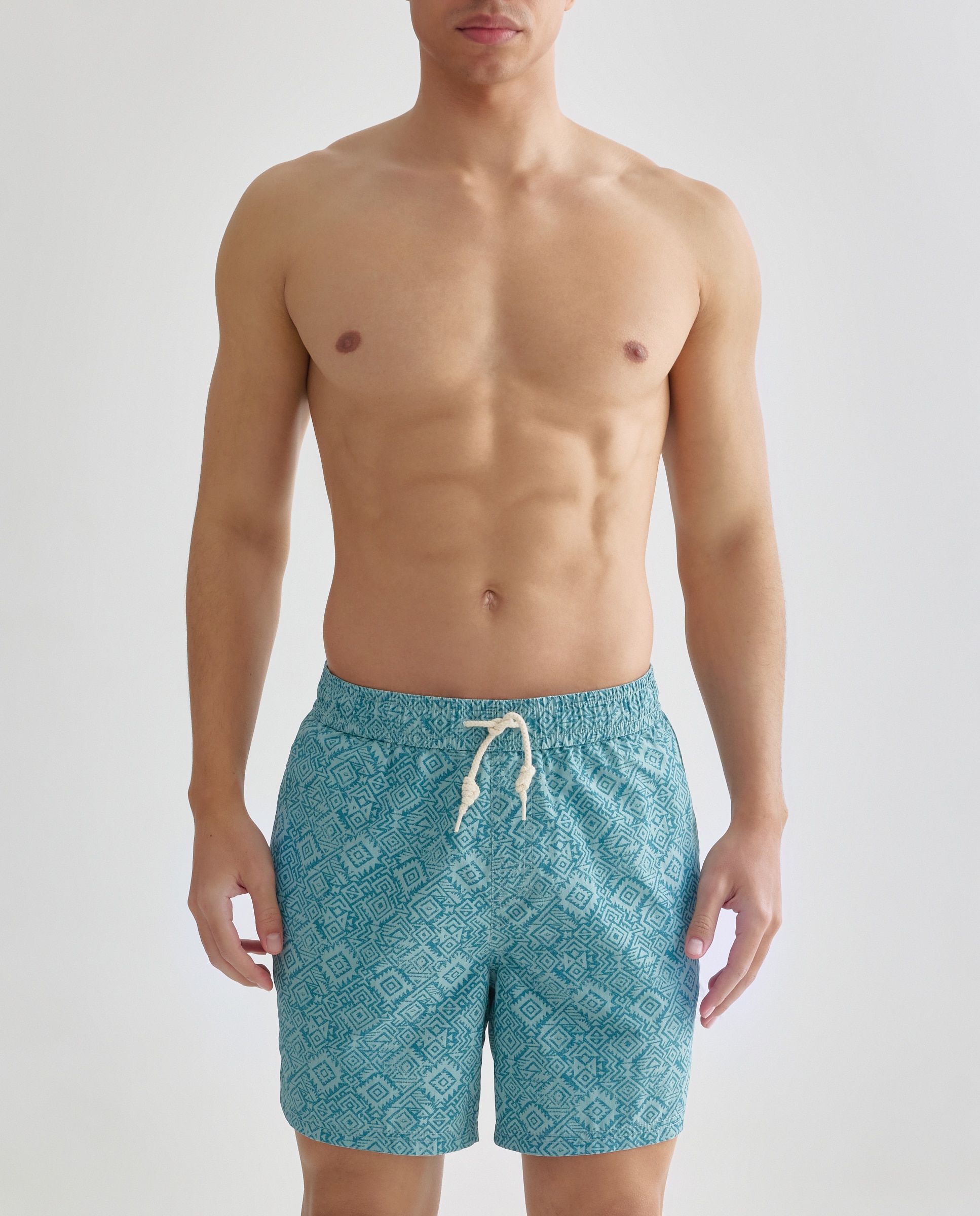 Calções de banho com estampado Azul-marinho-1