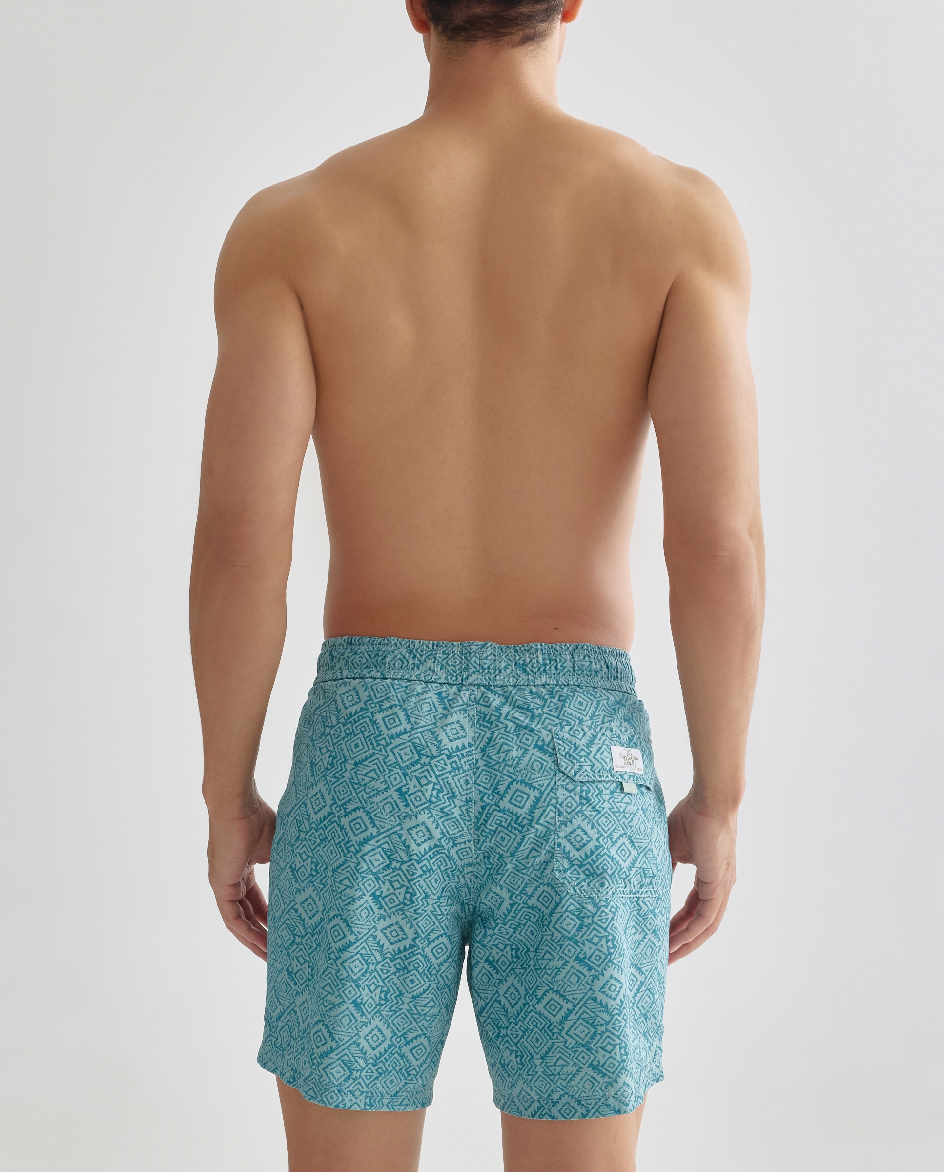 Calções de banho com estampado Azul-marinho-2