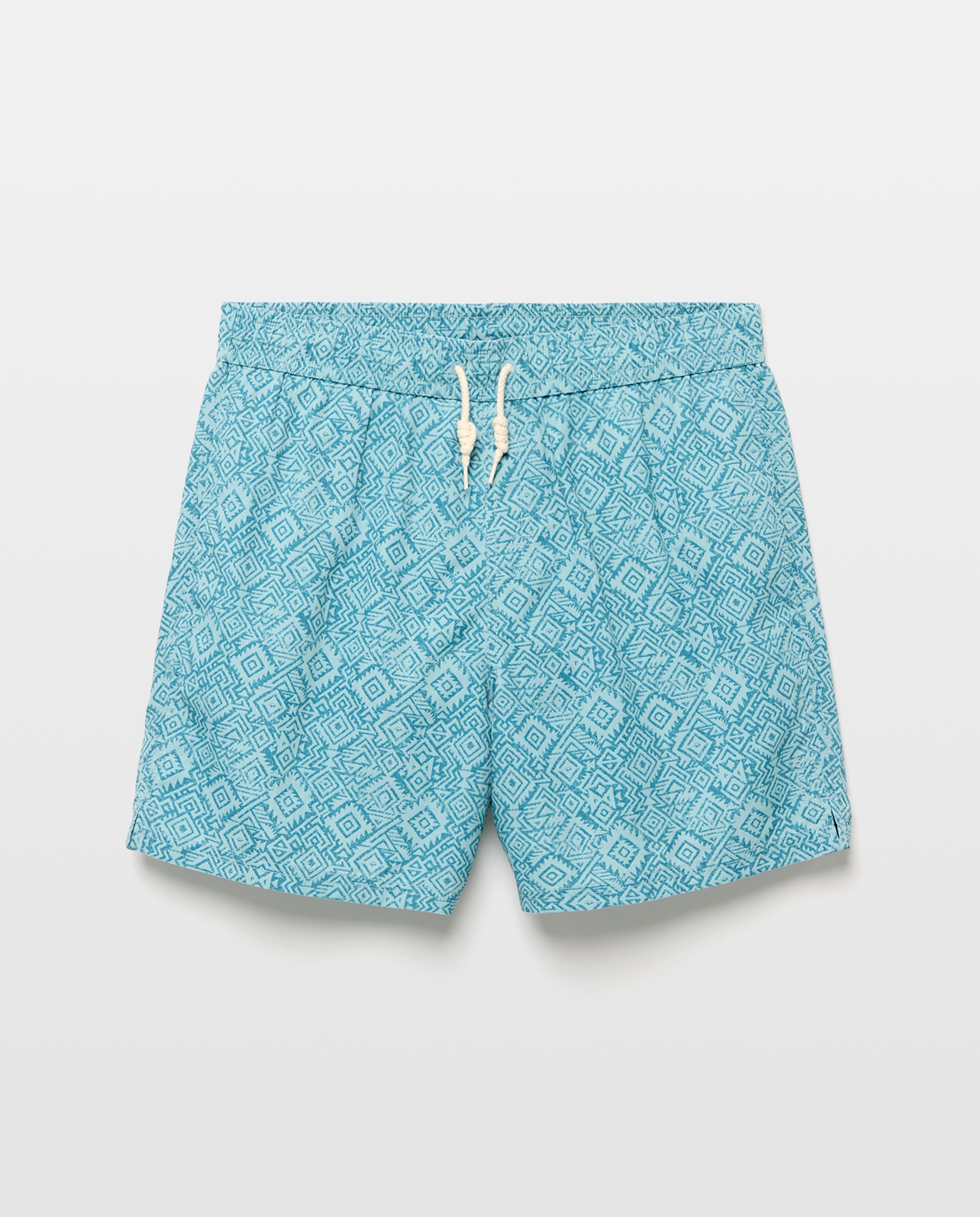 Calções de banho com estampado Azul-marinho-3