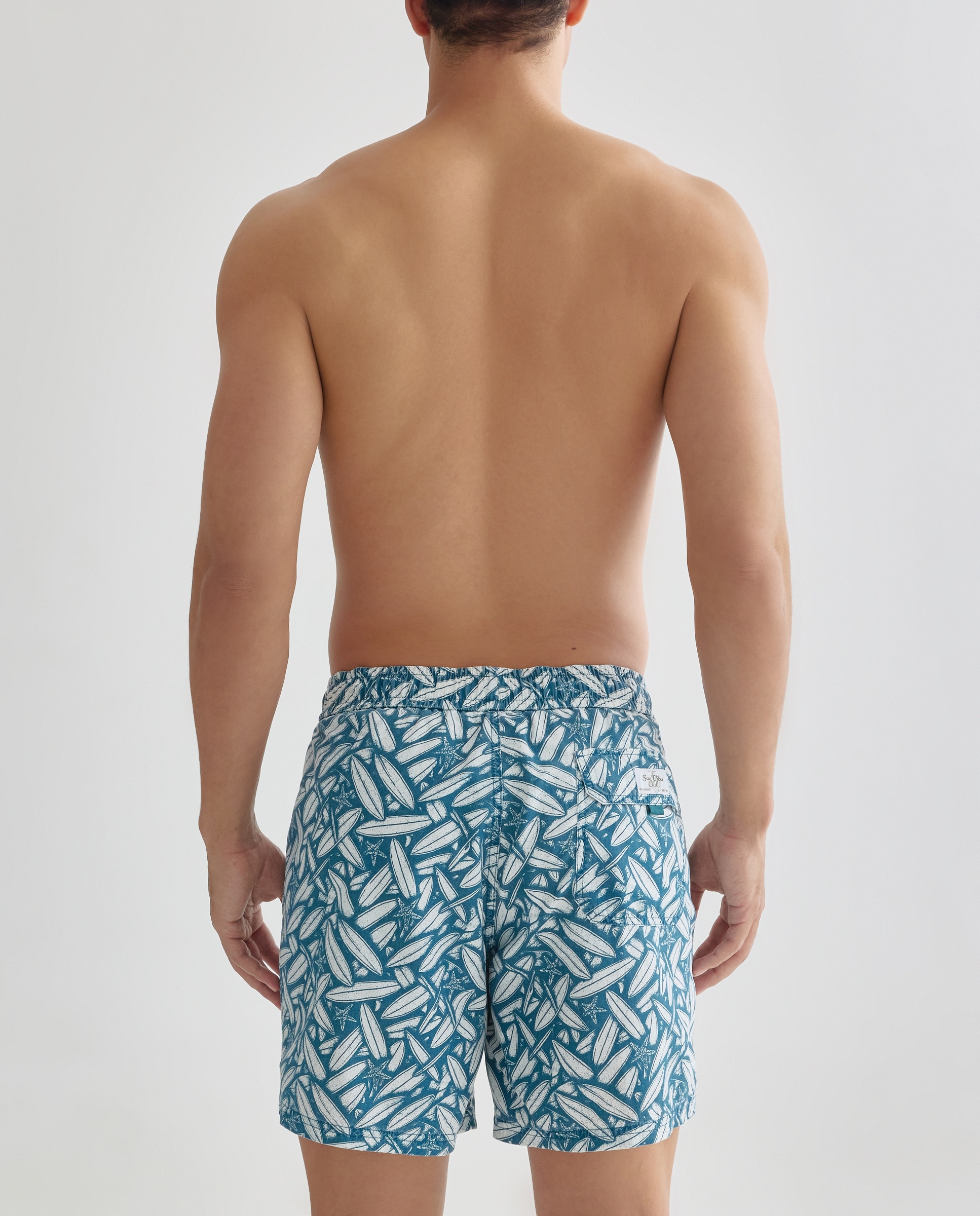 Calções de banho com estampado Azul-marinho-2