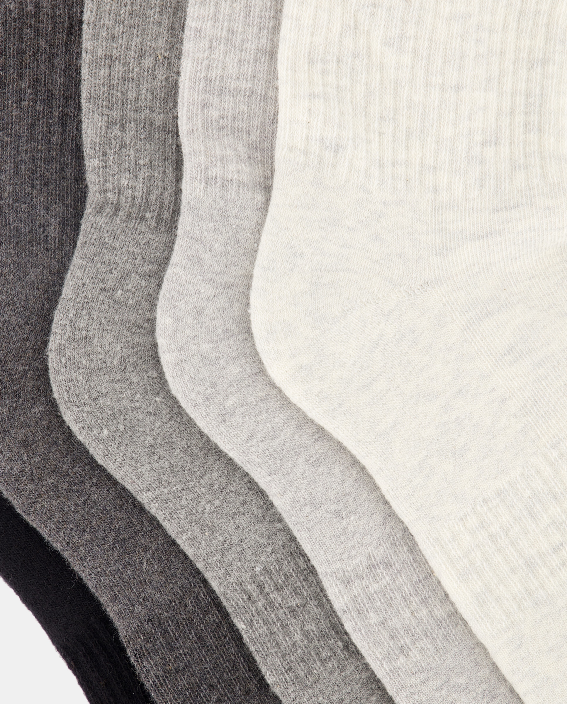 Pack 5 calcetines cortos de adulto Gris-2