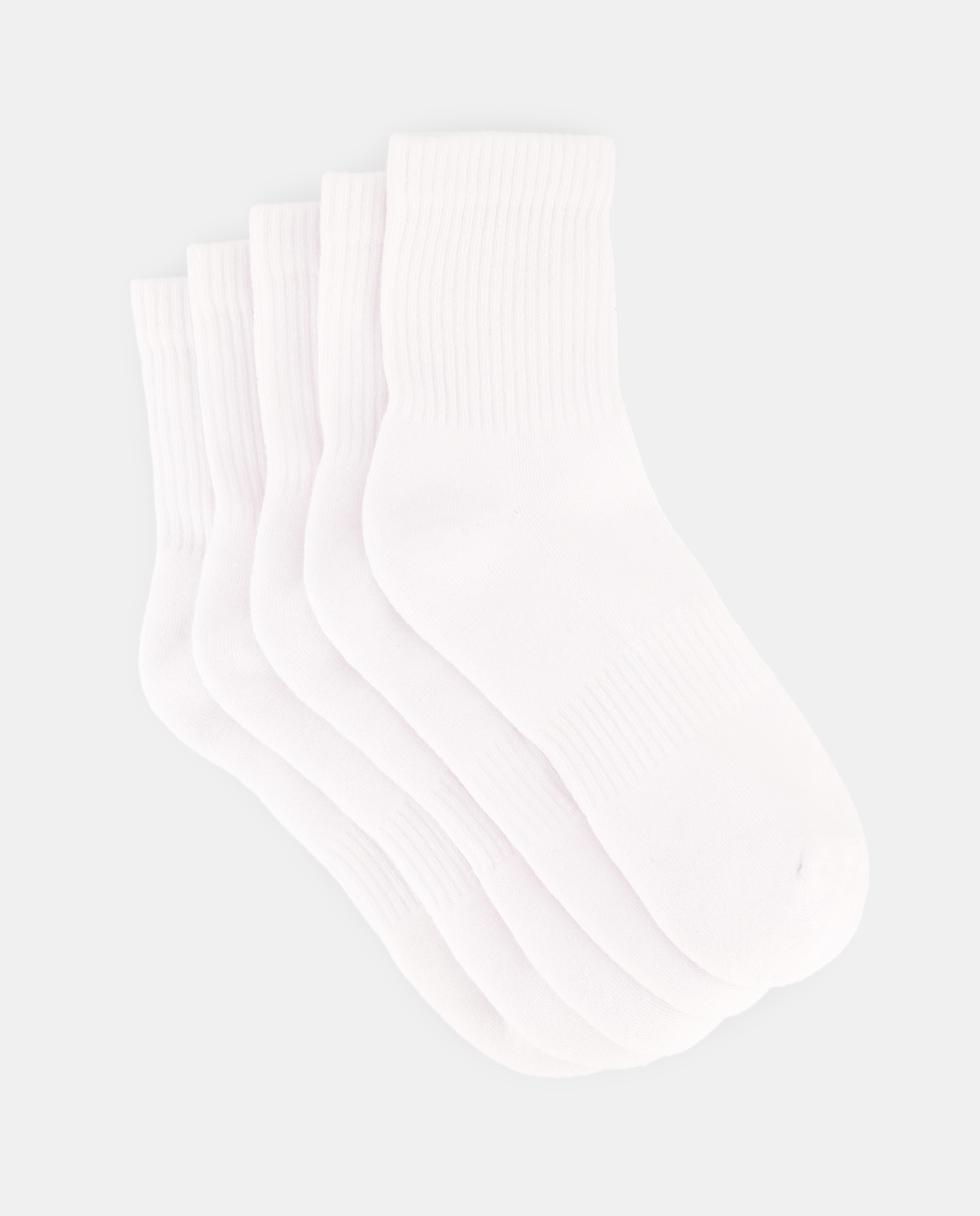 Pack 5 calcetines cortos de adulto Blanco-1