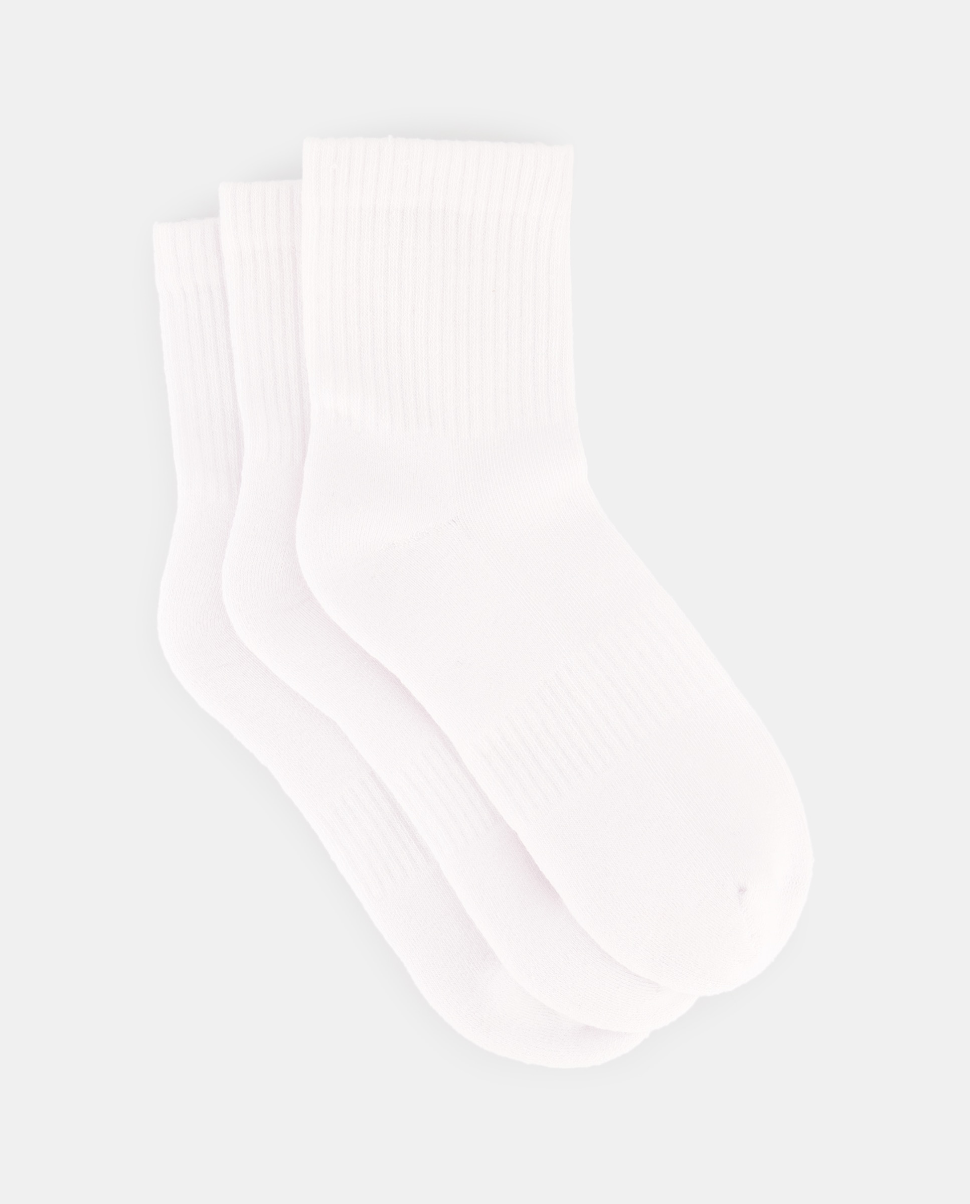 Pack 3 calcetines cortos de adulto Blanco-1