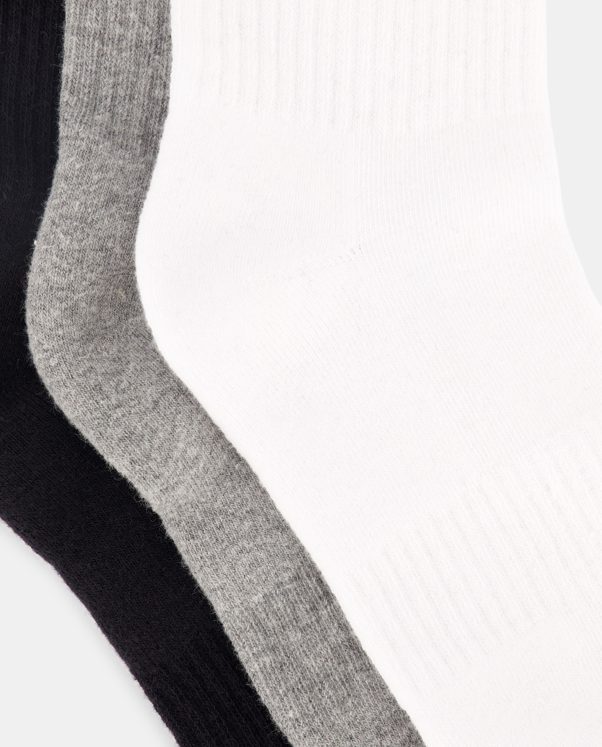 Pack 3 calcetines cortos de adulto Gris-2