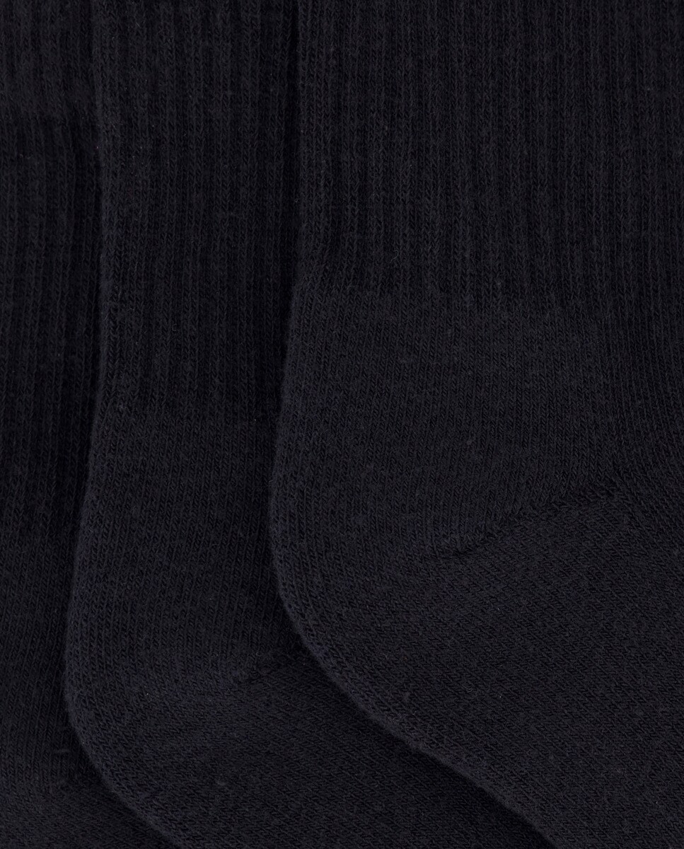 Pack 3 calcetines cortos de adulto Negro-2