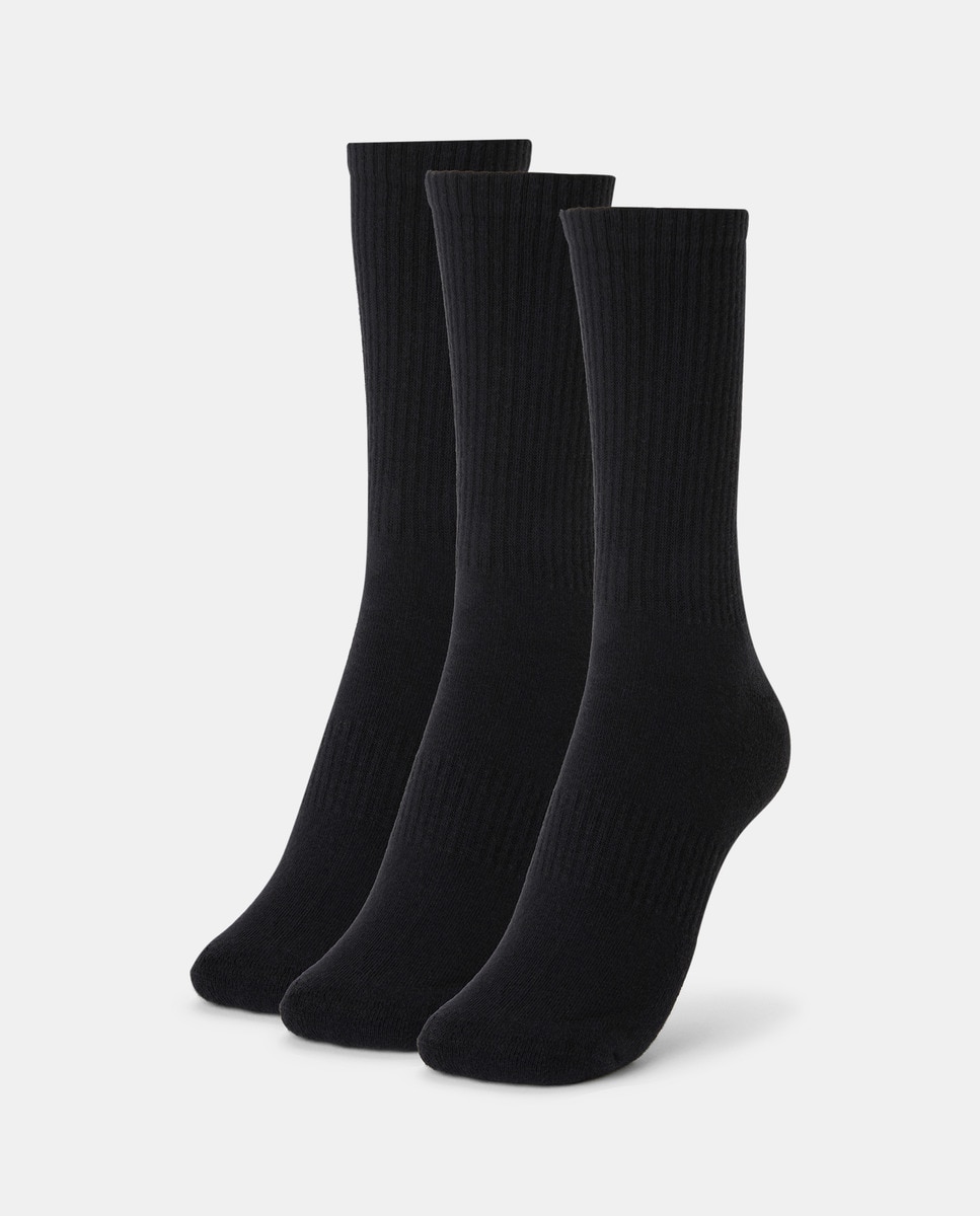 Pack 3 calcetines tenis de adulto Negro-1