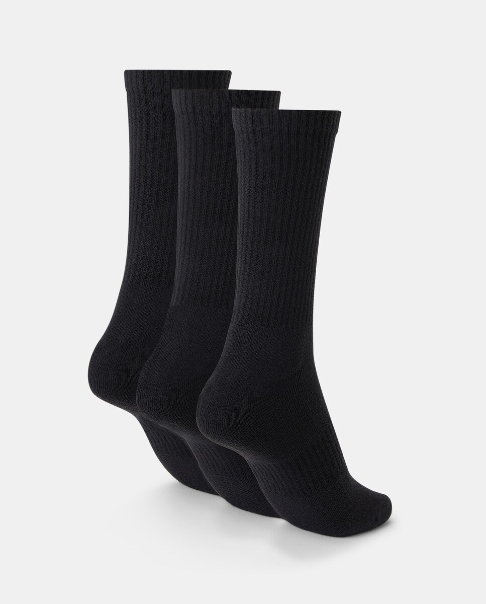 Pack 3 calcetines tenis de adulto Negro-2