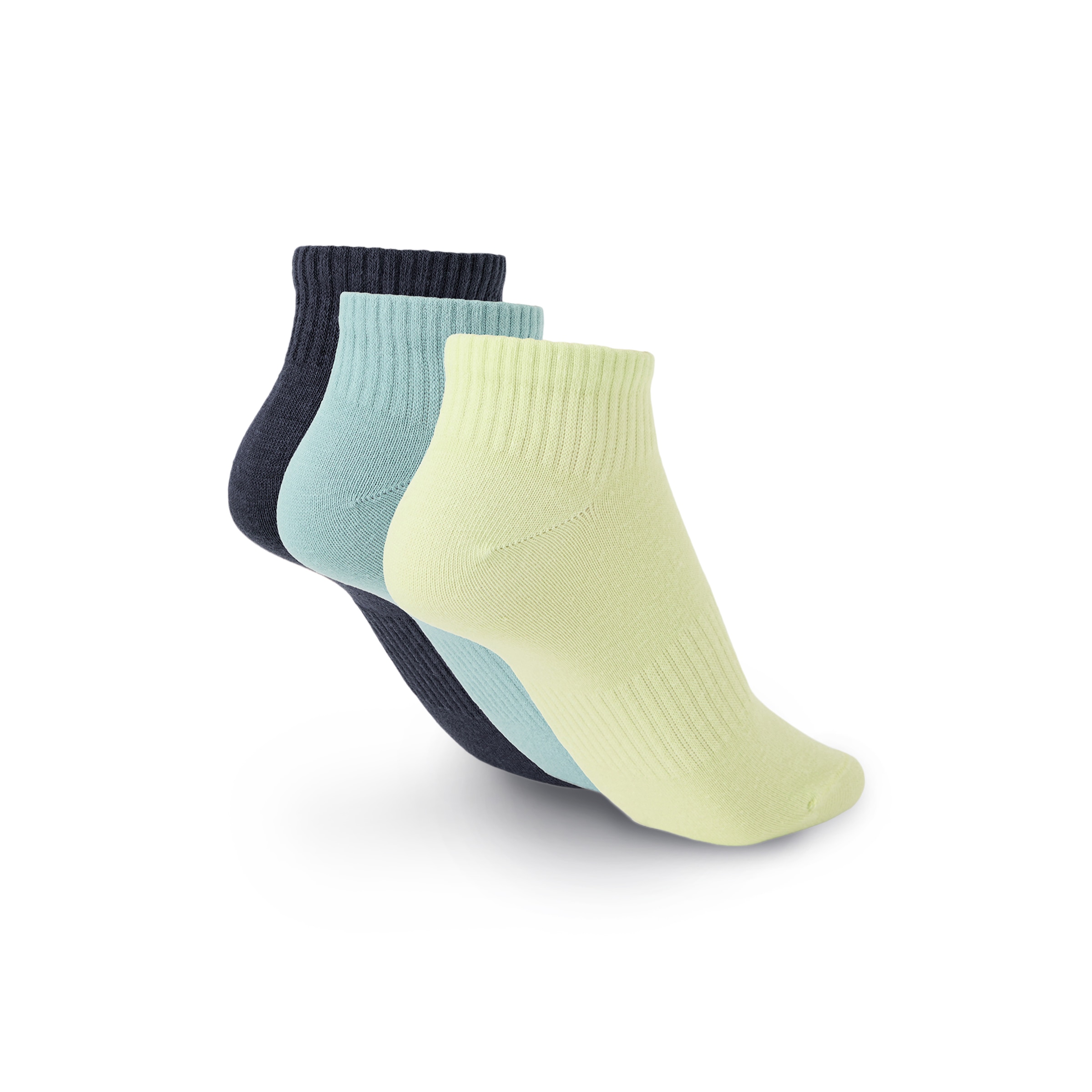Pack de 3 calcetines tobilleros de adulto Verde-2