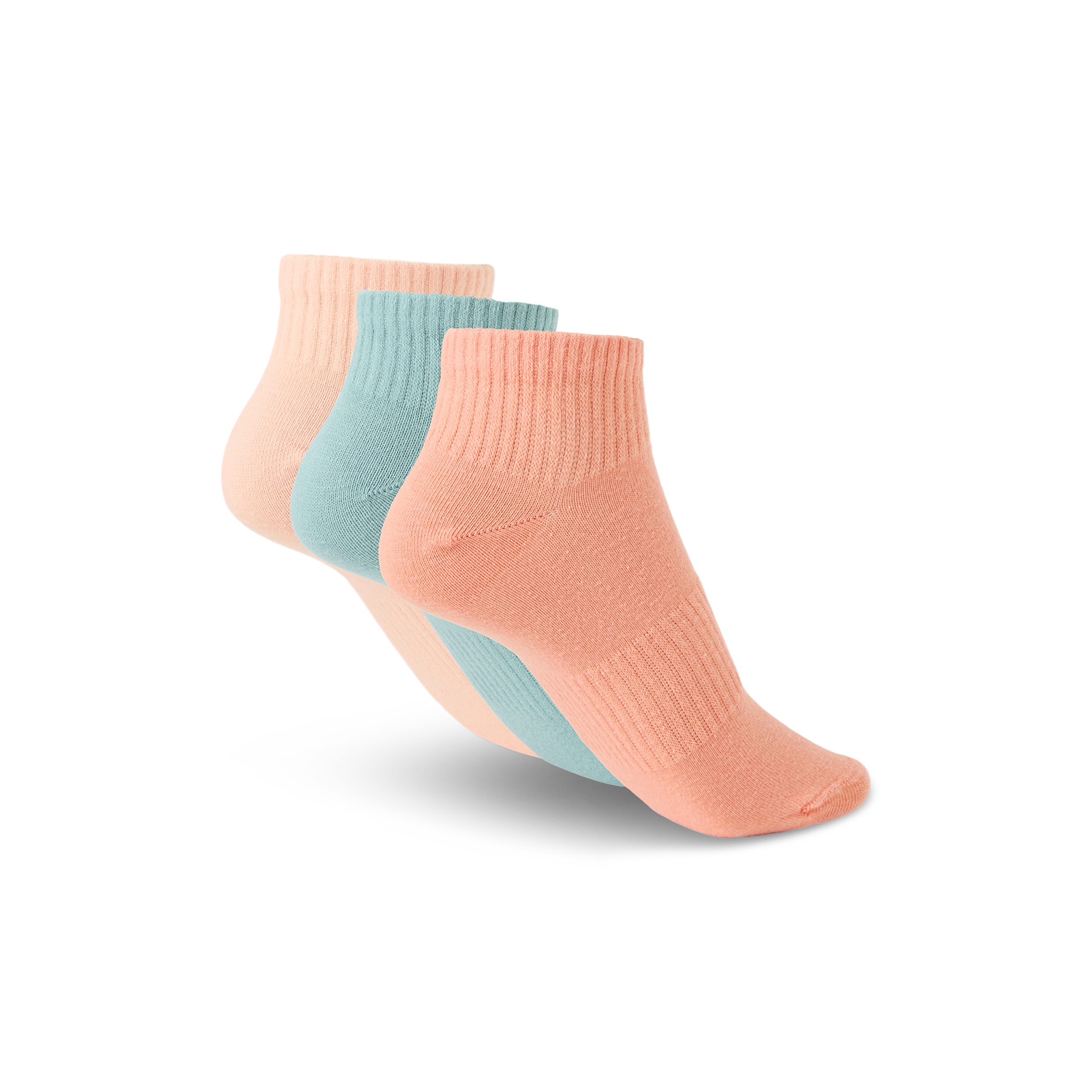 Pack de 3 calcetines tobilleros de adulto Naranja-2