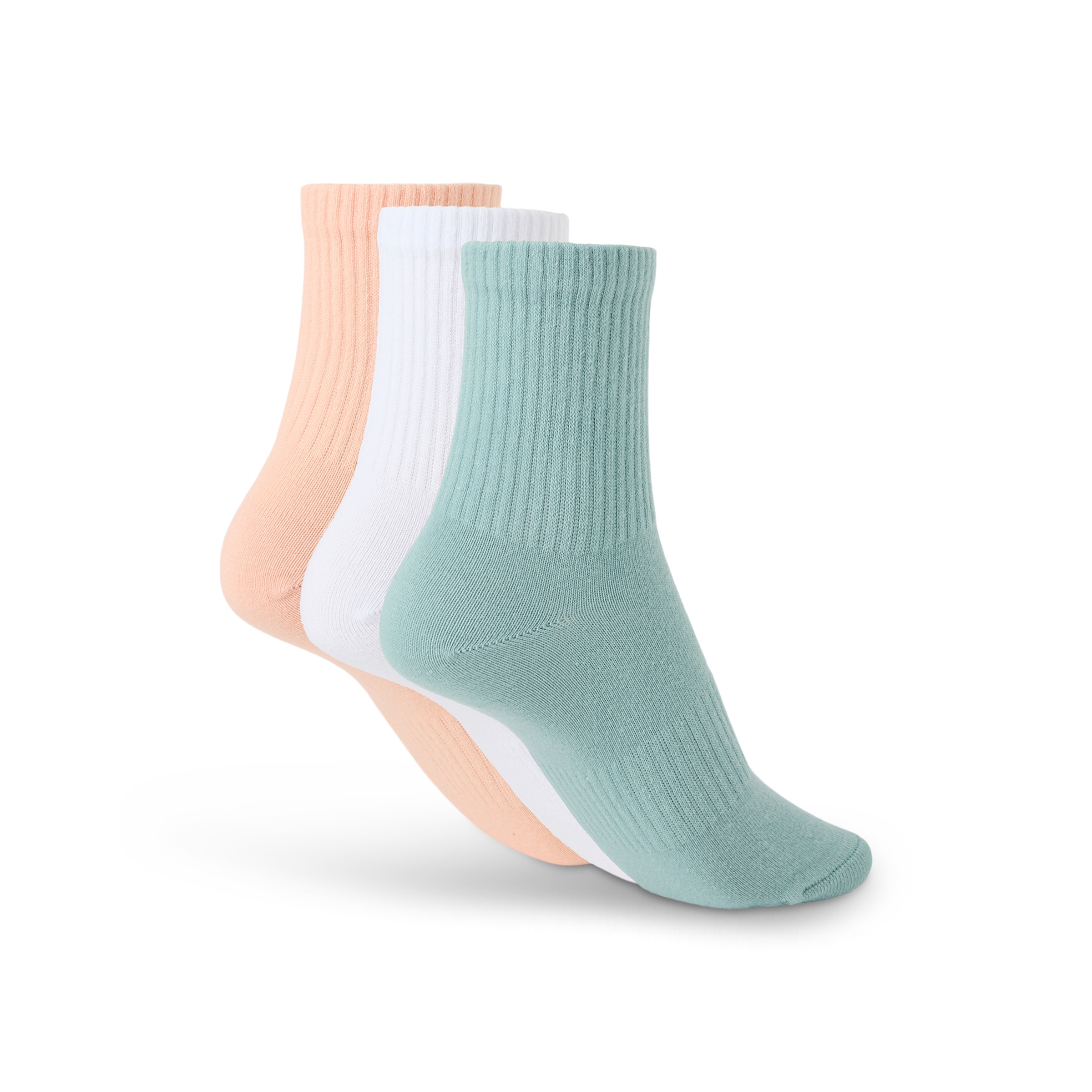Pack de 3 calcetines cortos de adulto Multicolor-2