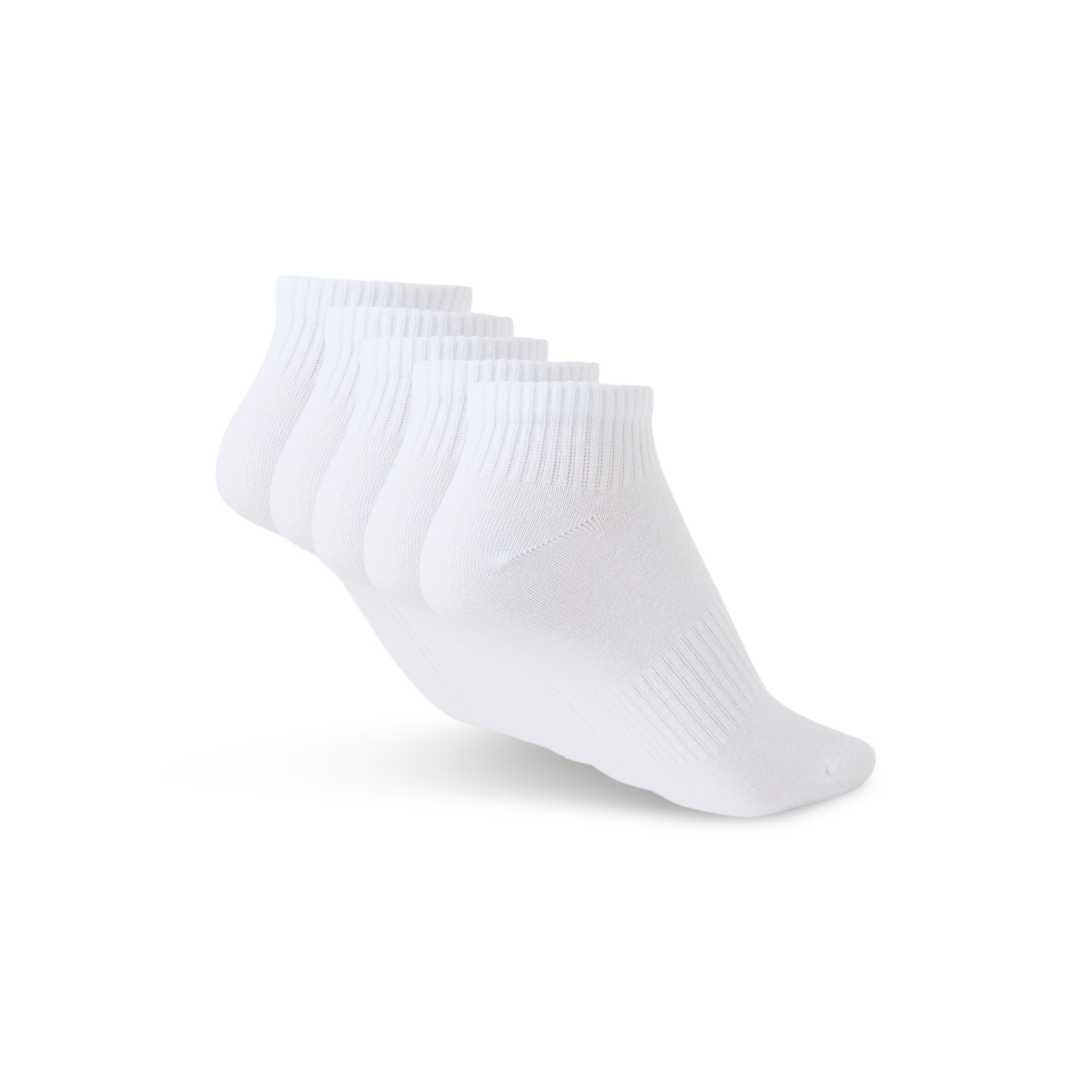 Pack de 5 calcetines tobilleros de adulto Blanco-2