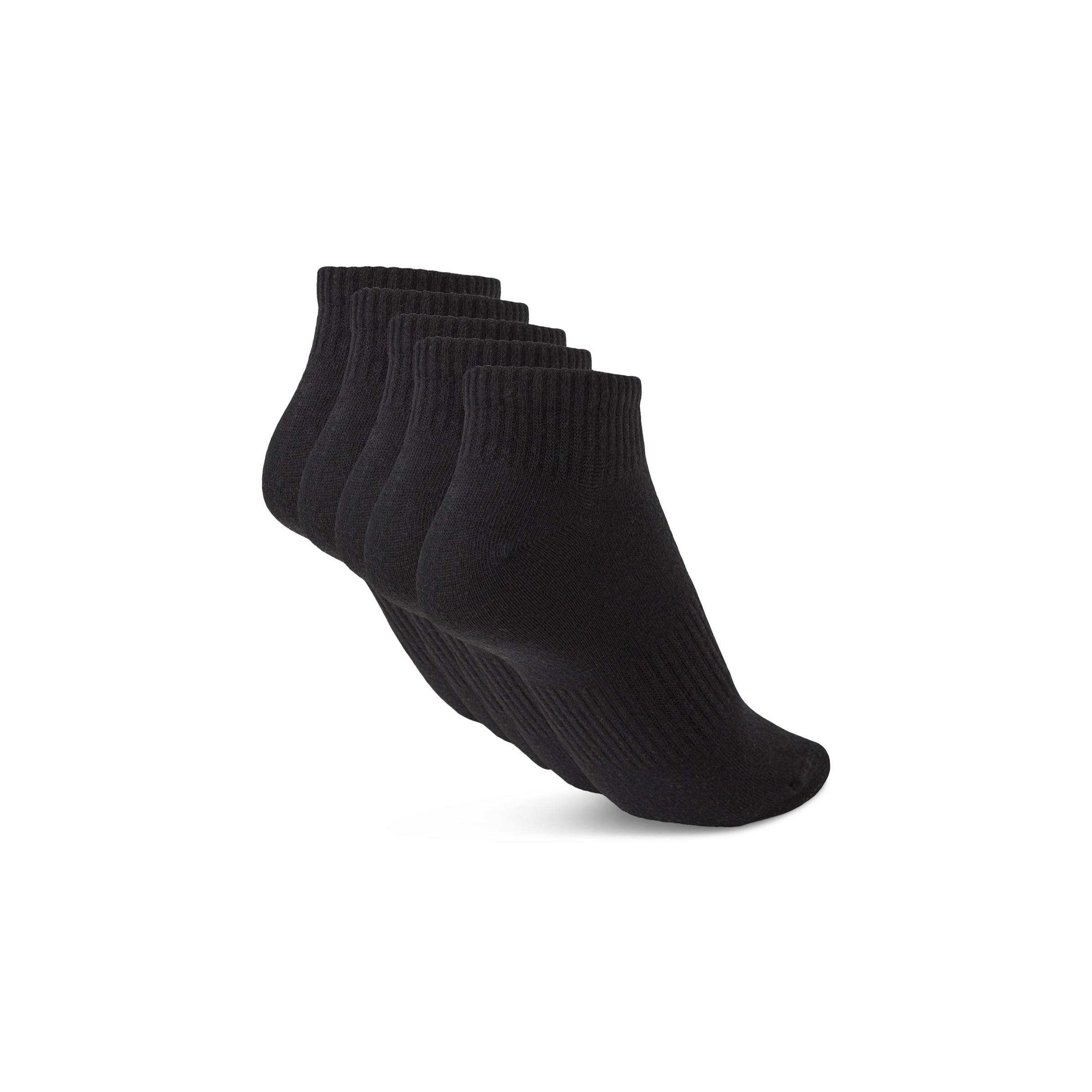 Pack de 5 calcetines tobilleros de adulto Negro-2