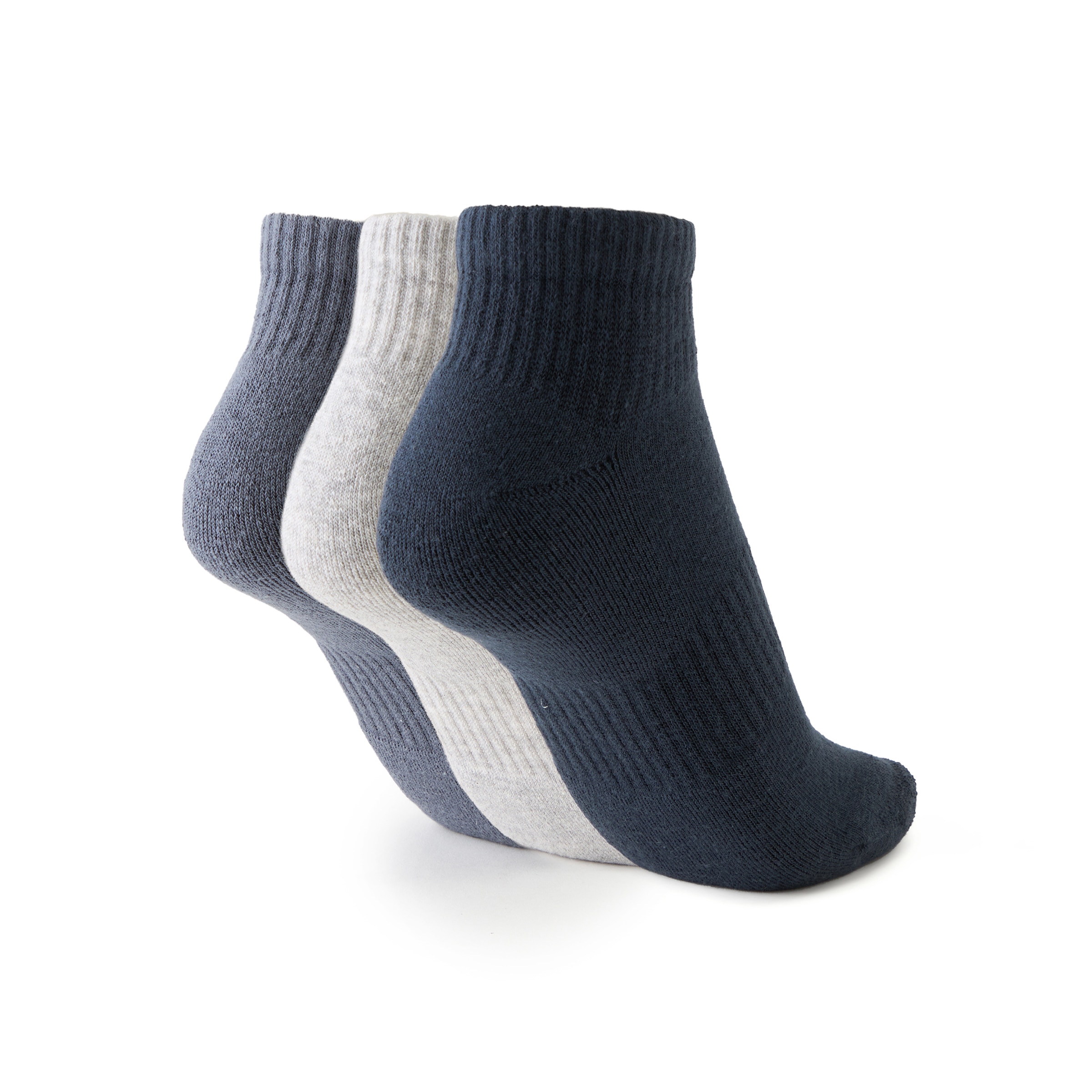 Pack 3 Calcetines Tobilleros Adulto Azul-2