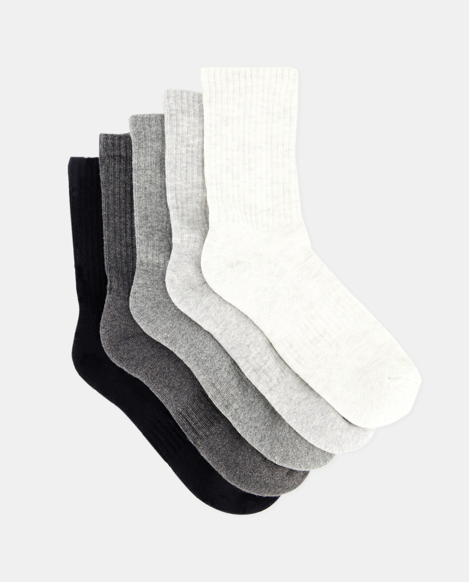 Pack 5 calcetines cortos infantil Gris-1