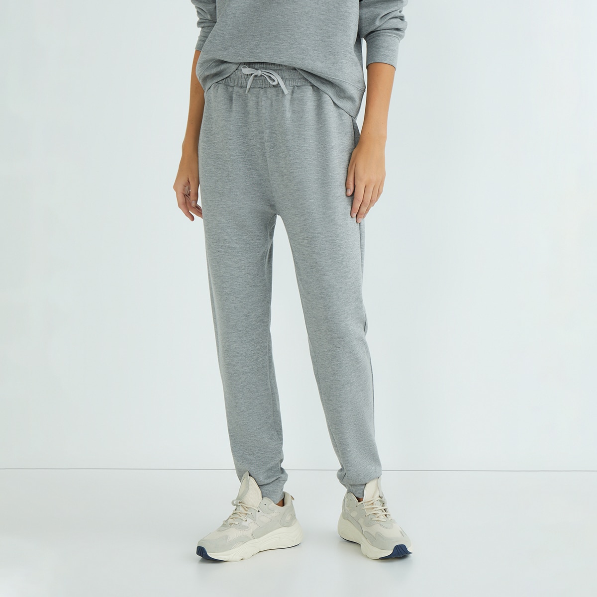 Pantalón jogger modal de mujer Gris-2