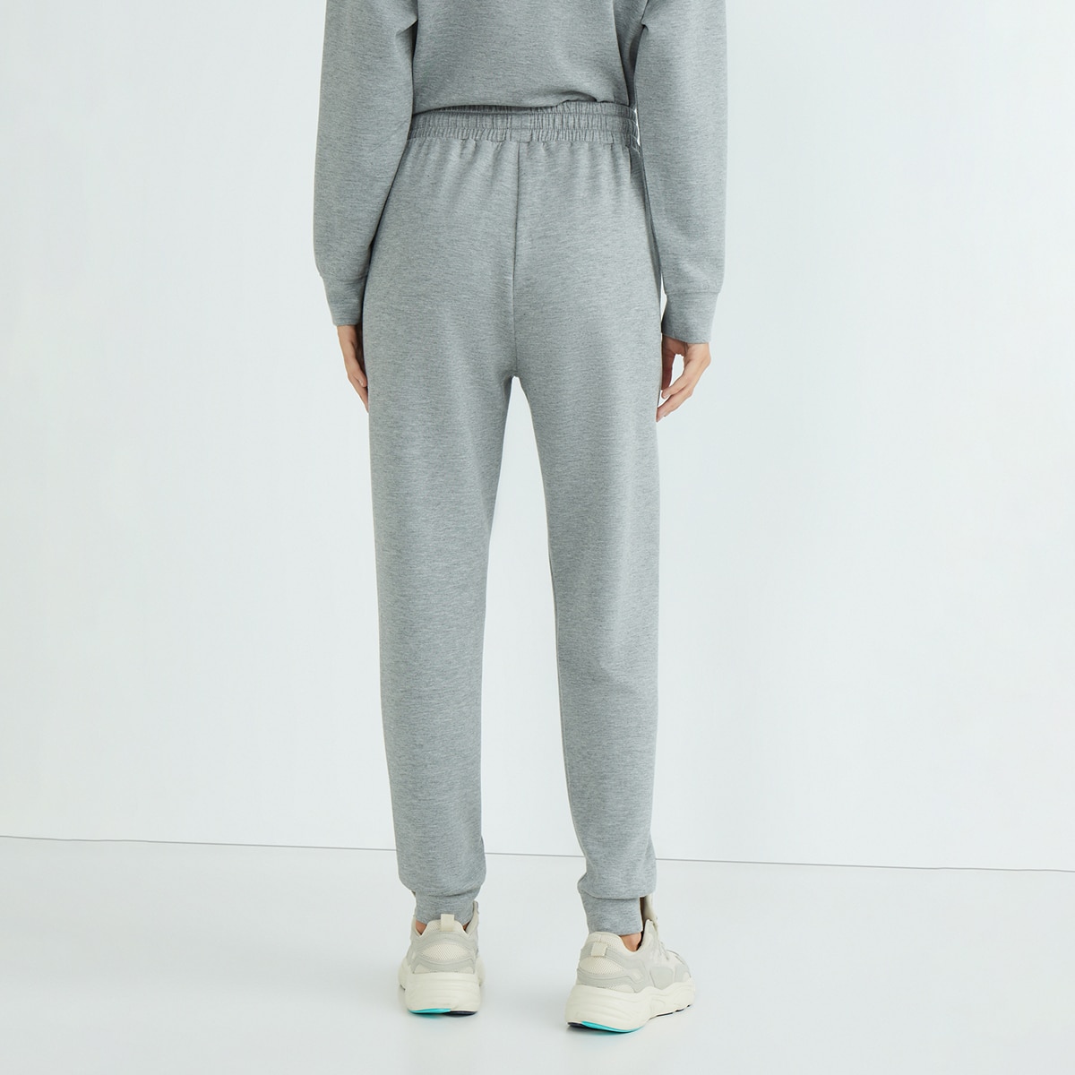 Pantalón jogger modal de mujer Gris-3