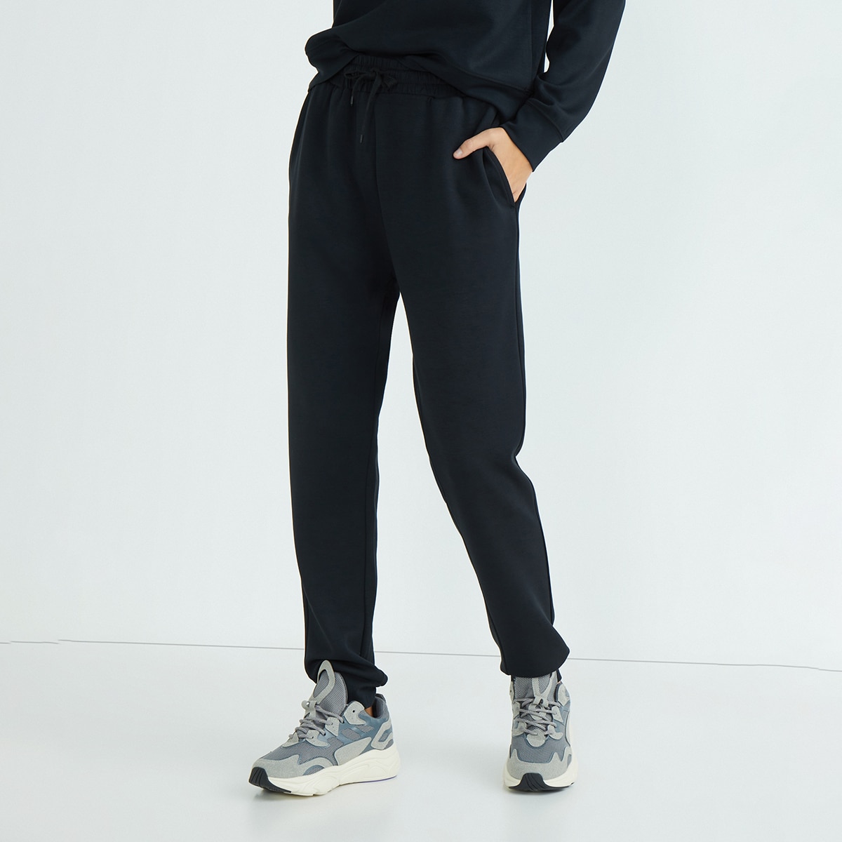 Pantalón jogger modal de mujer Antracita-2