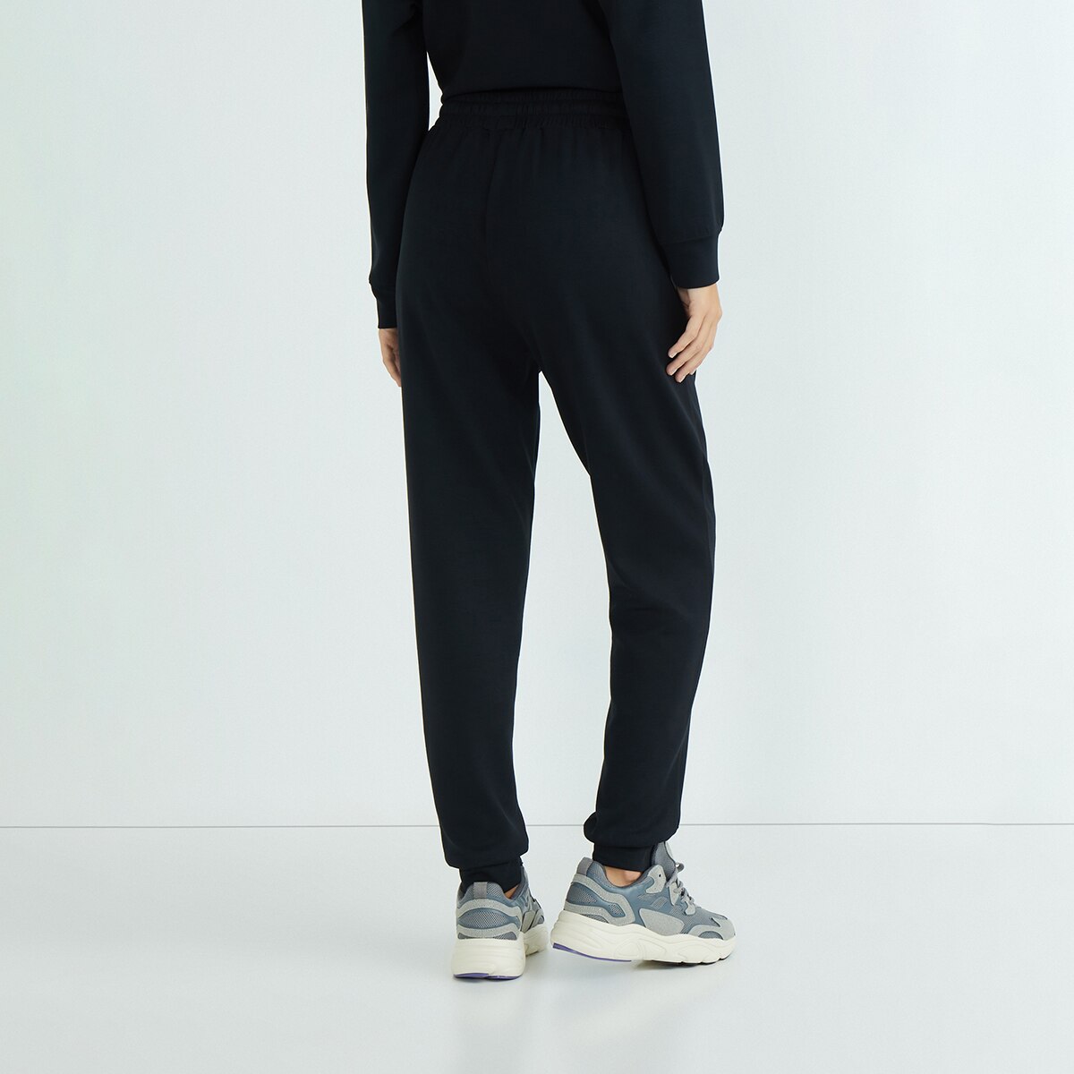 Pantalón jogger modal de mujer Antracita-3