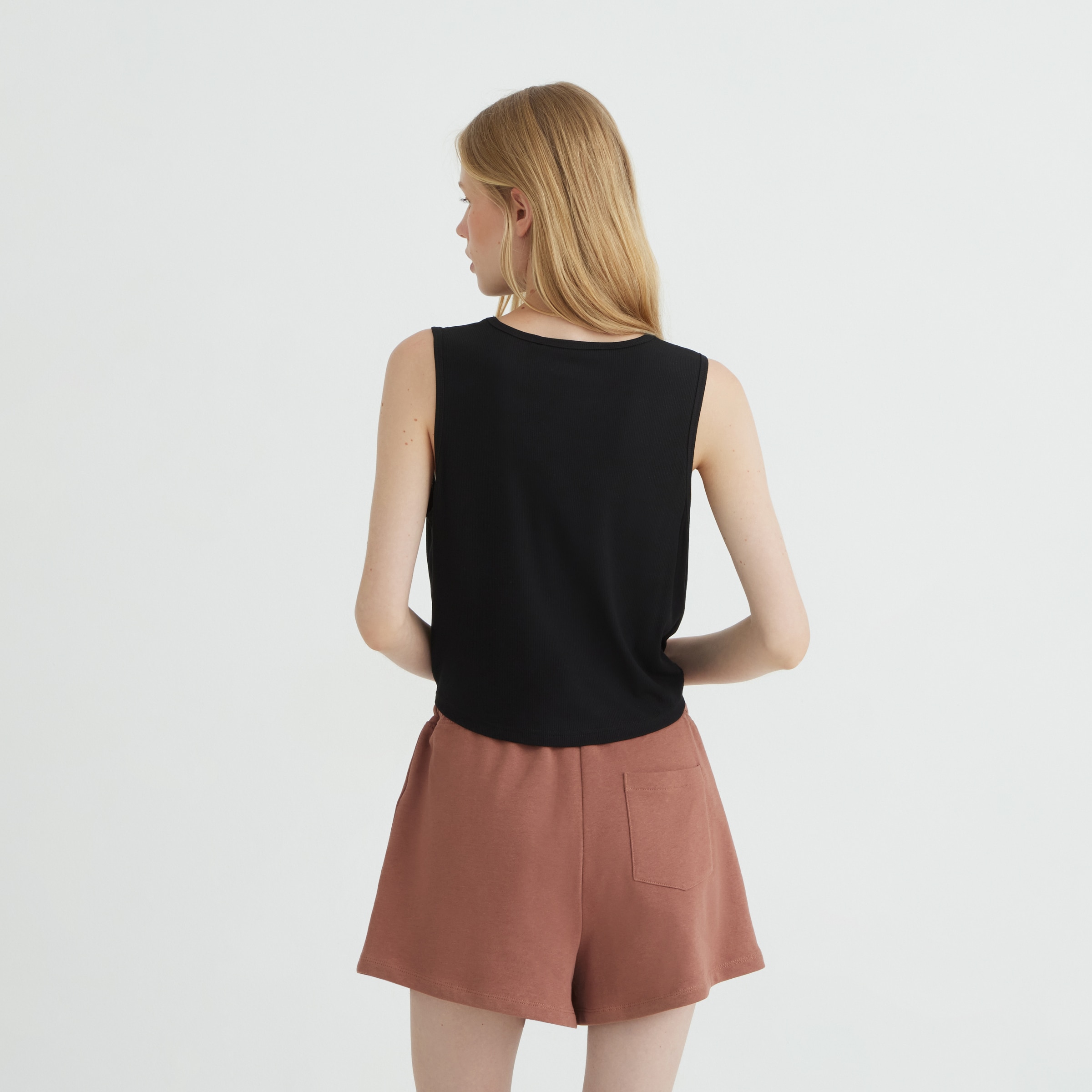 Camiseta modal nudo Negro-3