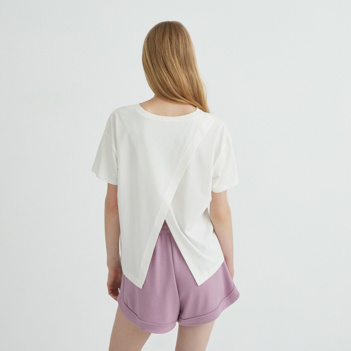 Camiseta apertura espalda Blanco-3