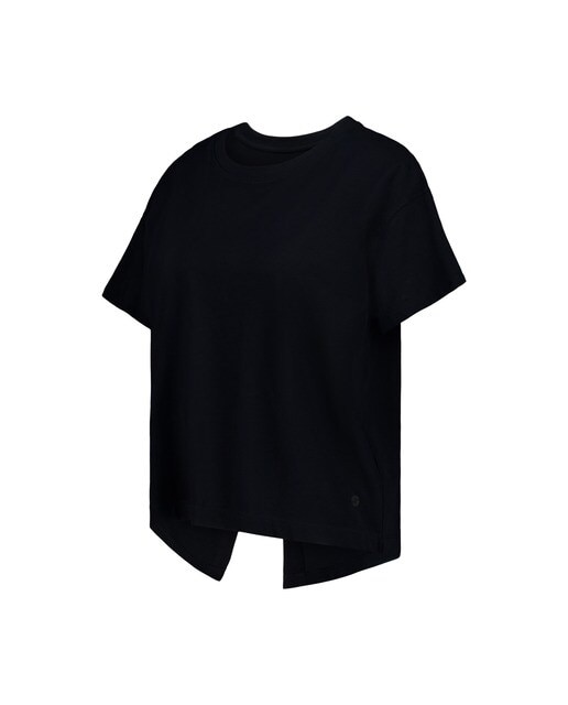 Camiseta apertura espalda Negro-4