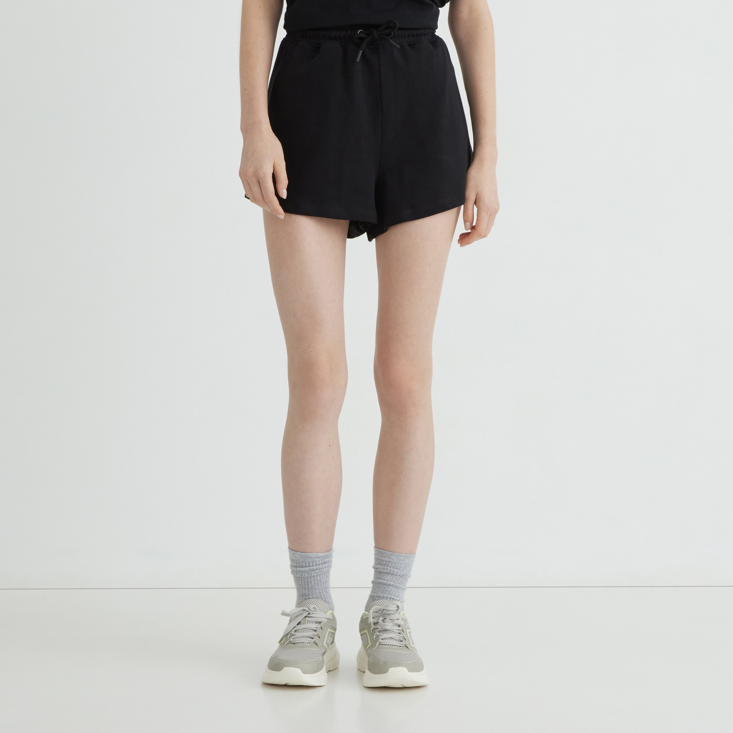 Pantalón corto terry mujer Negro-2