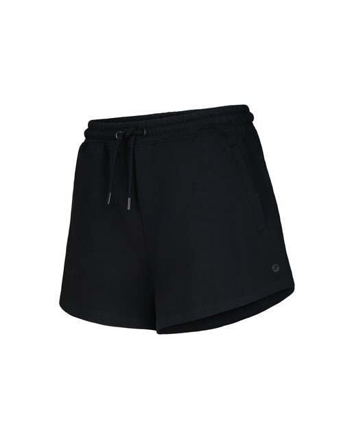 Pantalón corto terry mujer Negro-4