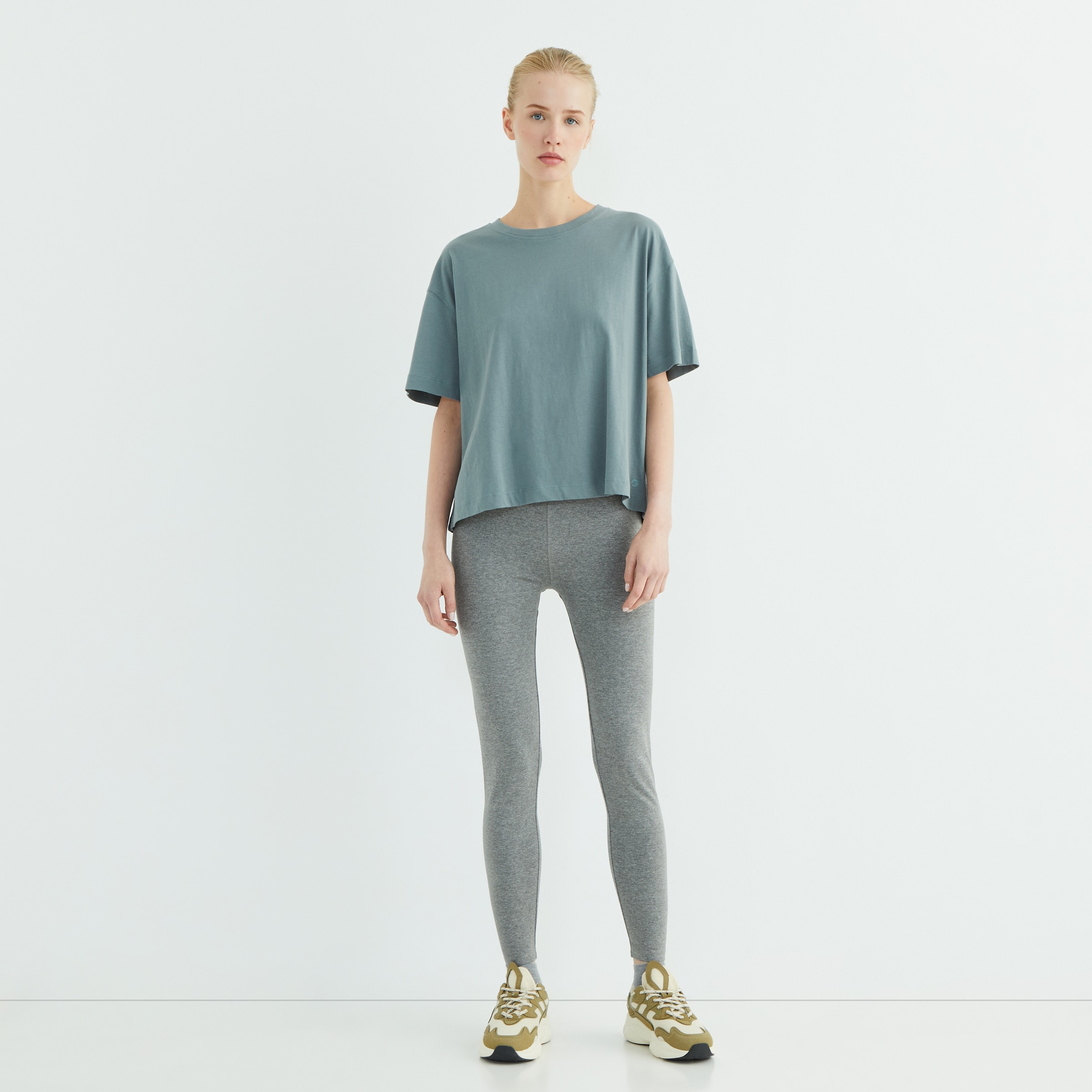 Camiseta Algodón Mujer Verde-2