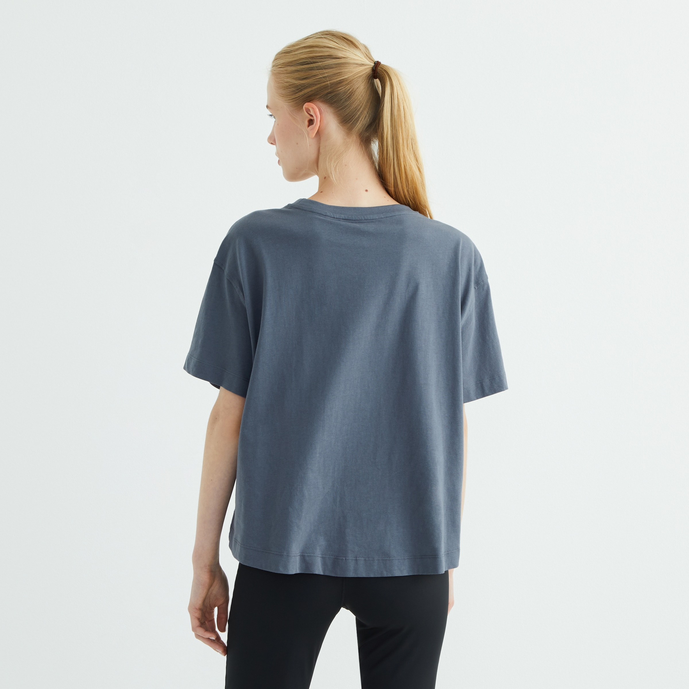 Camiseta Algodón  Mujer Azul-3