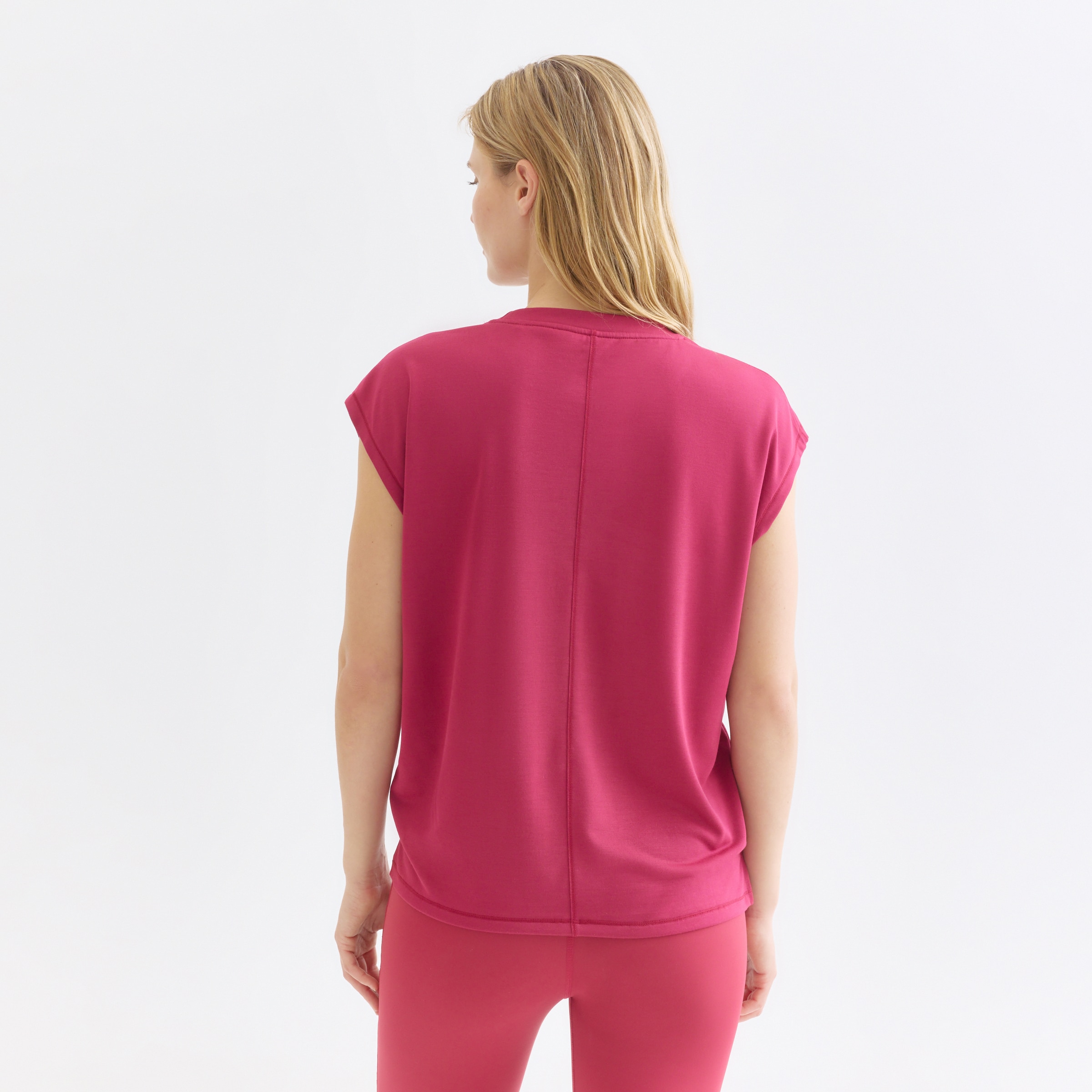 Camiseta Sin Mangas Modal Rosa oscuro-3