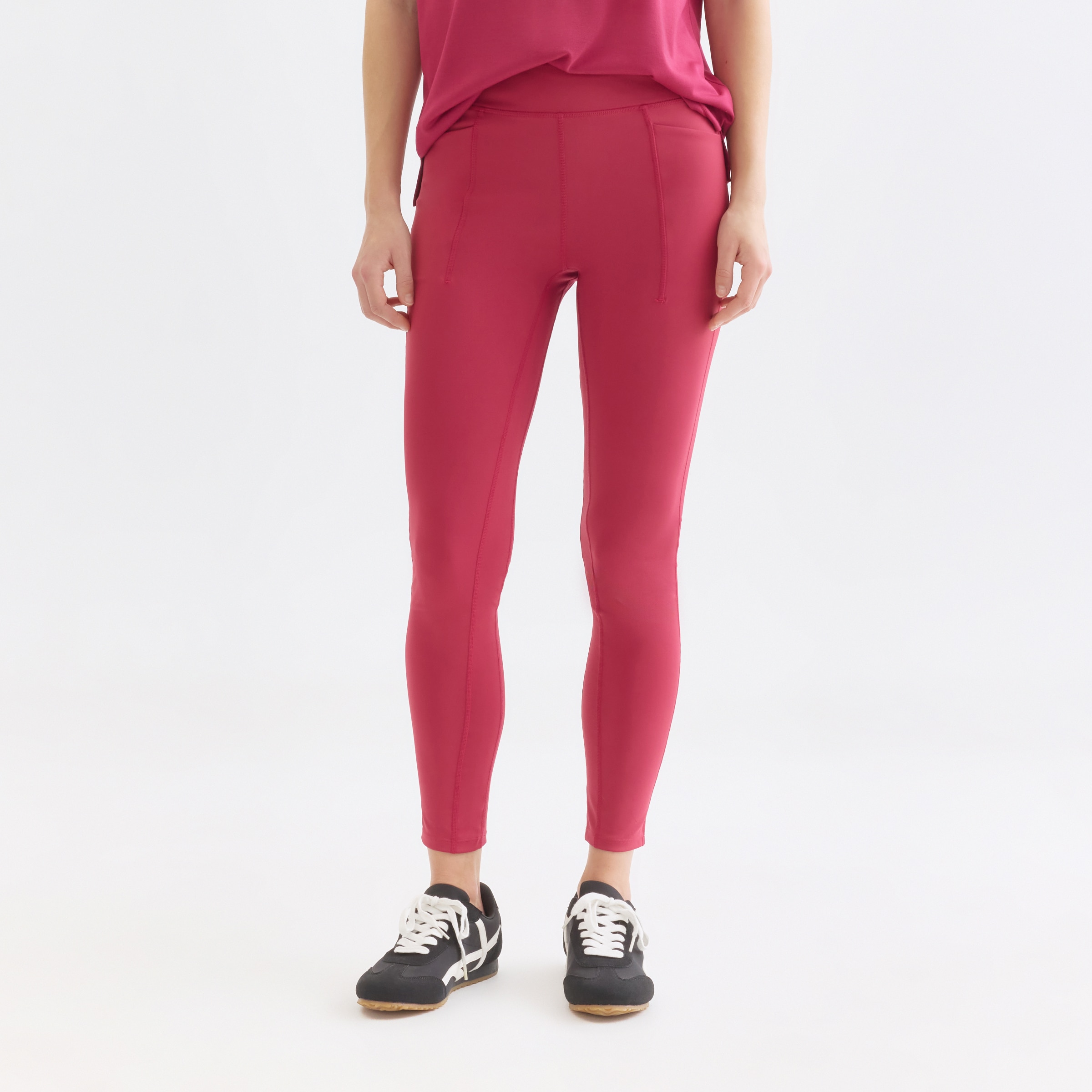 Malla Larga Running Mujer Rosa oscuro-2
