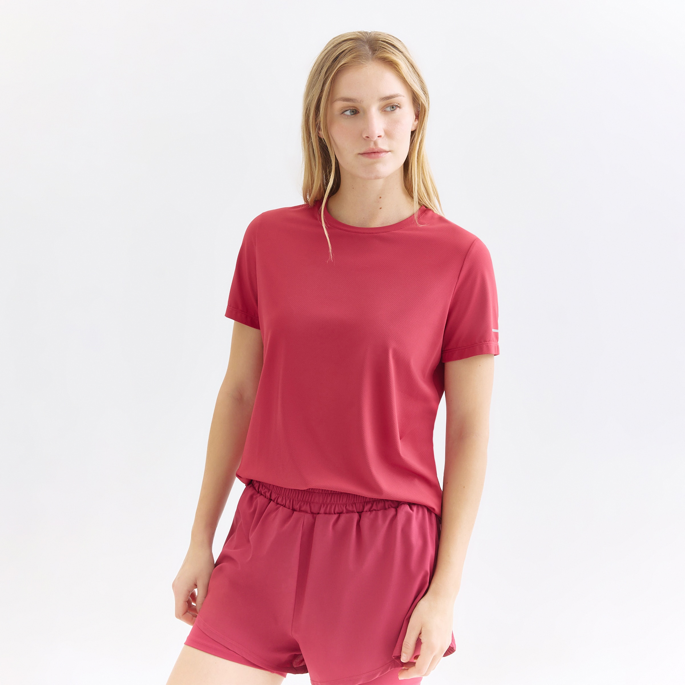 Camiseta Técnica Poliamida Mujer Rosa oscuro-1
