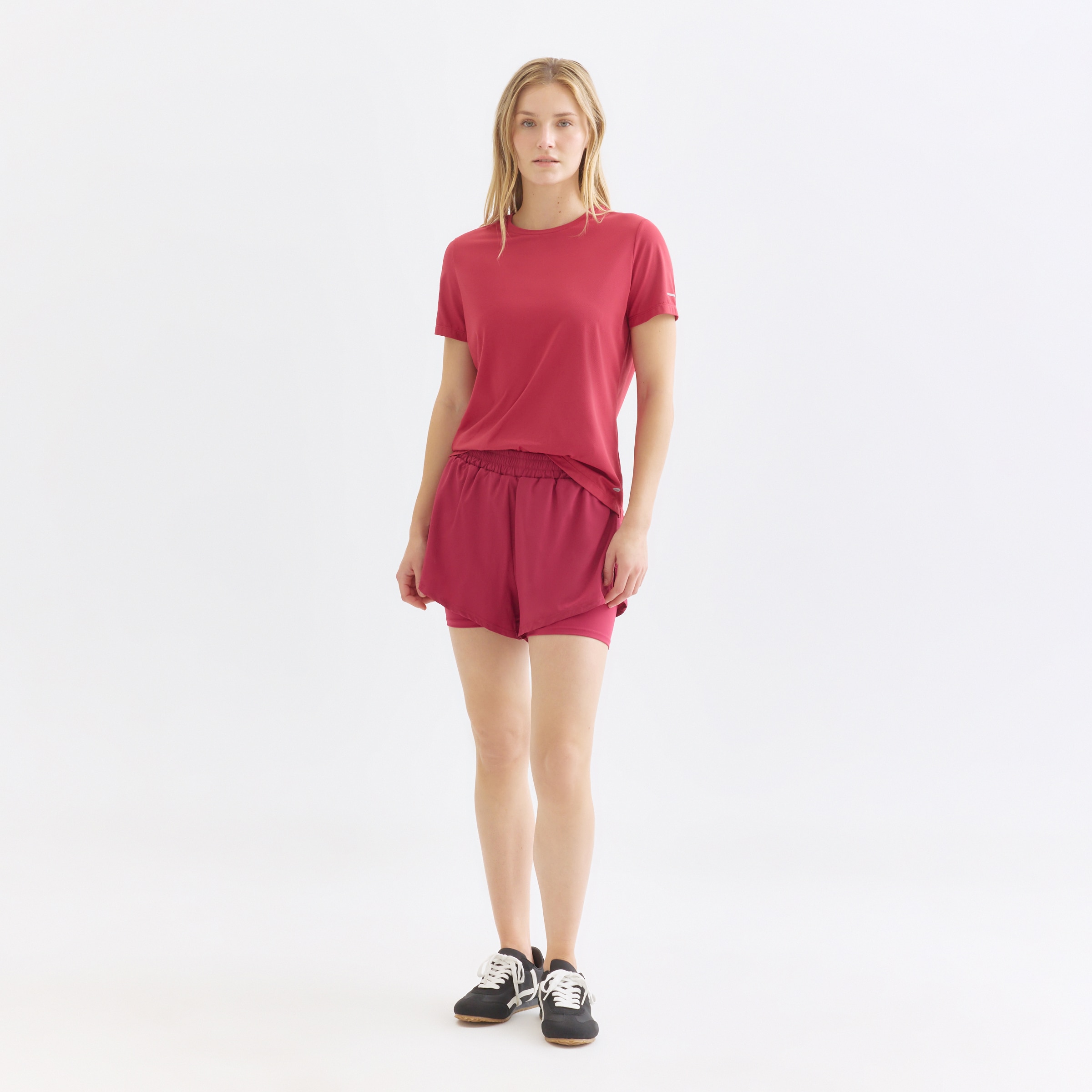 Camiseta Técnica Poliamida Mujer Rosa oscuro-2
